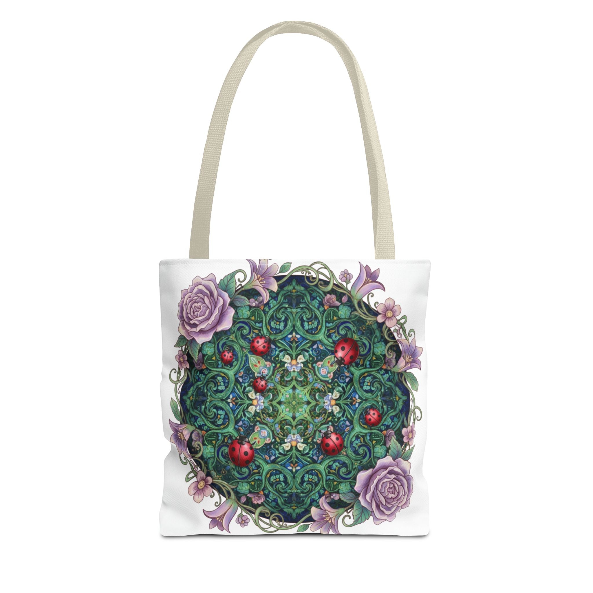 Floral Mandala Tote Bag – Ladybug & Rose Garden AOP Tote