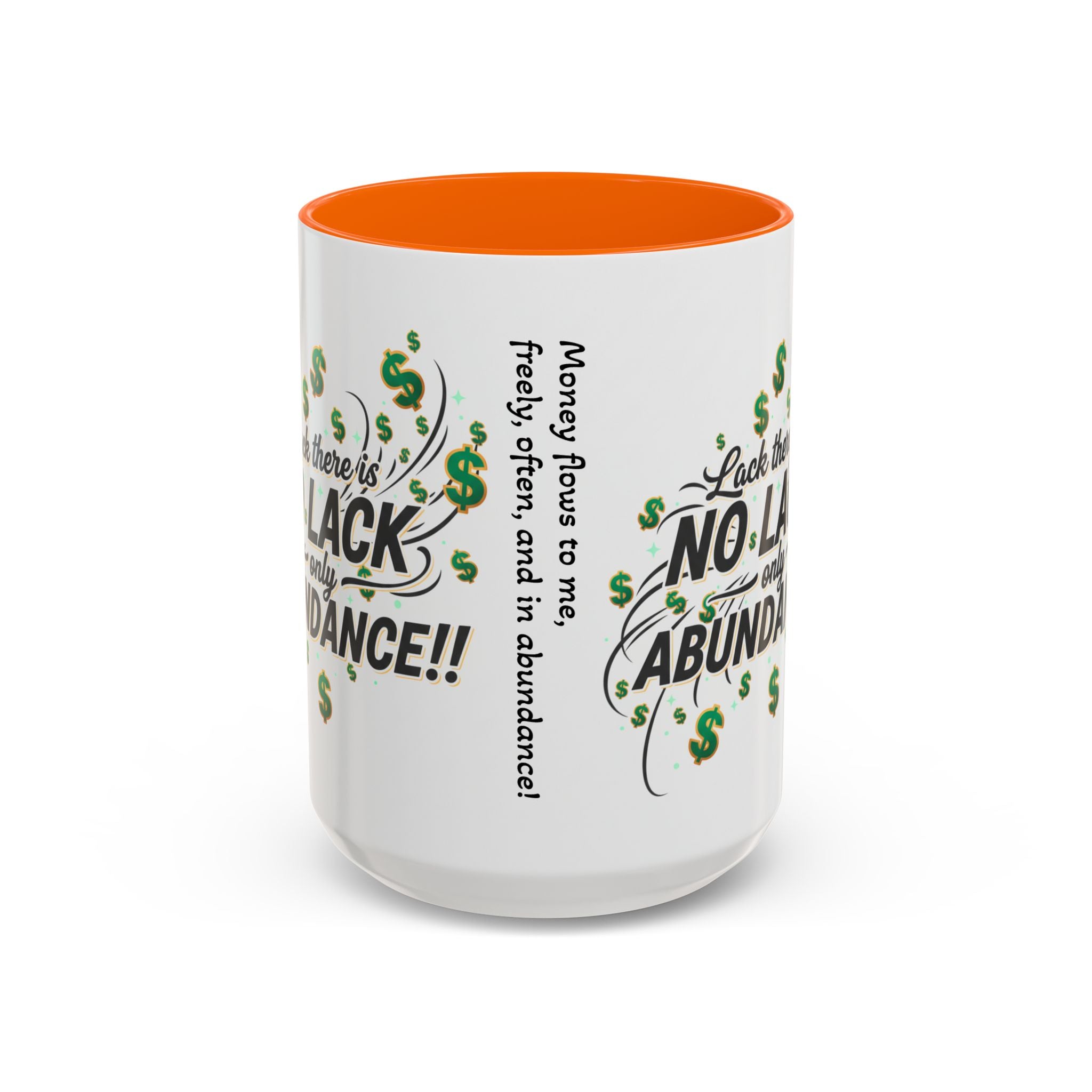 Abundance Coffee Mug — "No Lack, Only Abundance" Inspirational Accent Mug