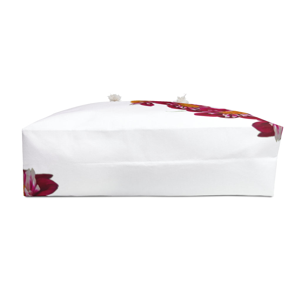 Floral Weekender Bag – Red Dahlia Petal Travel Tote