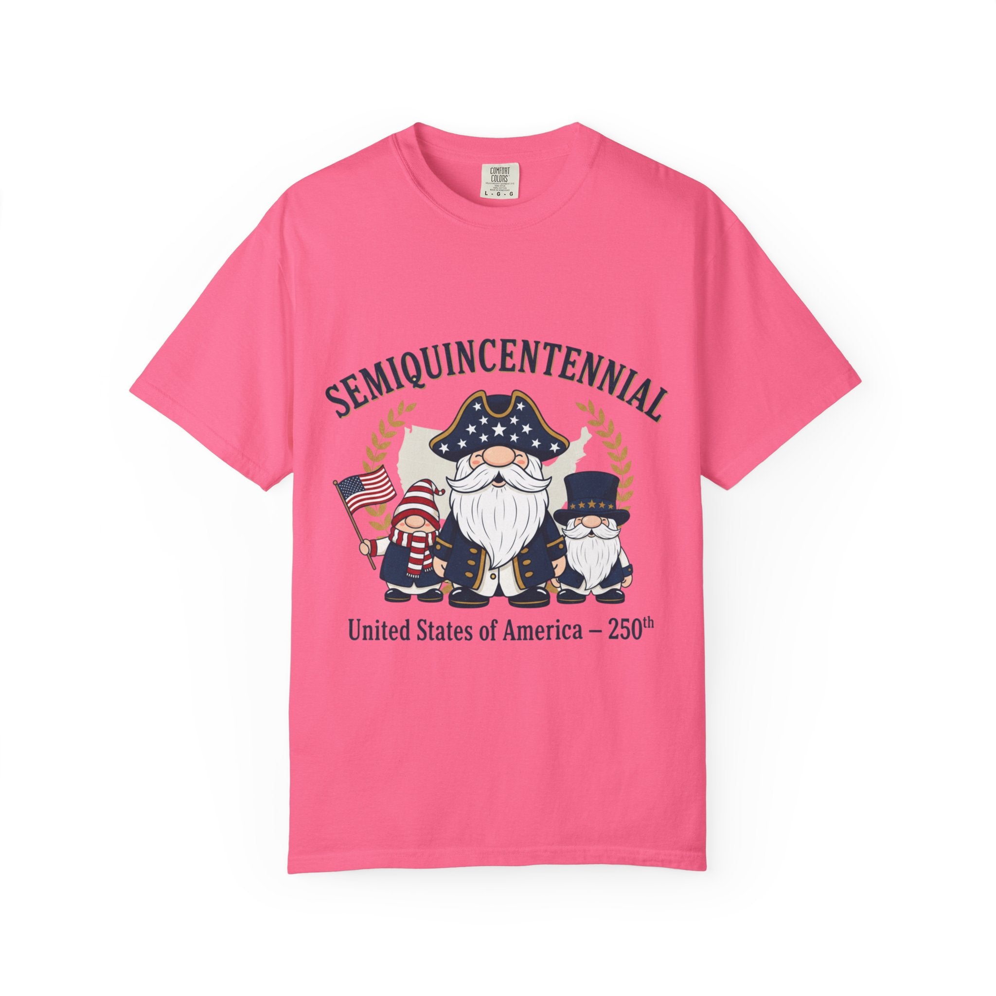 Semiquincentennial Gnome Family T-shirt | USA 250th Independence Design