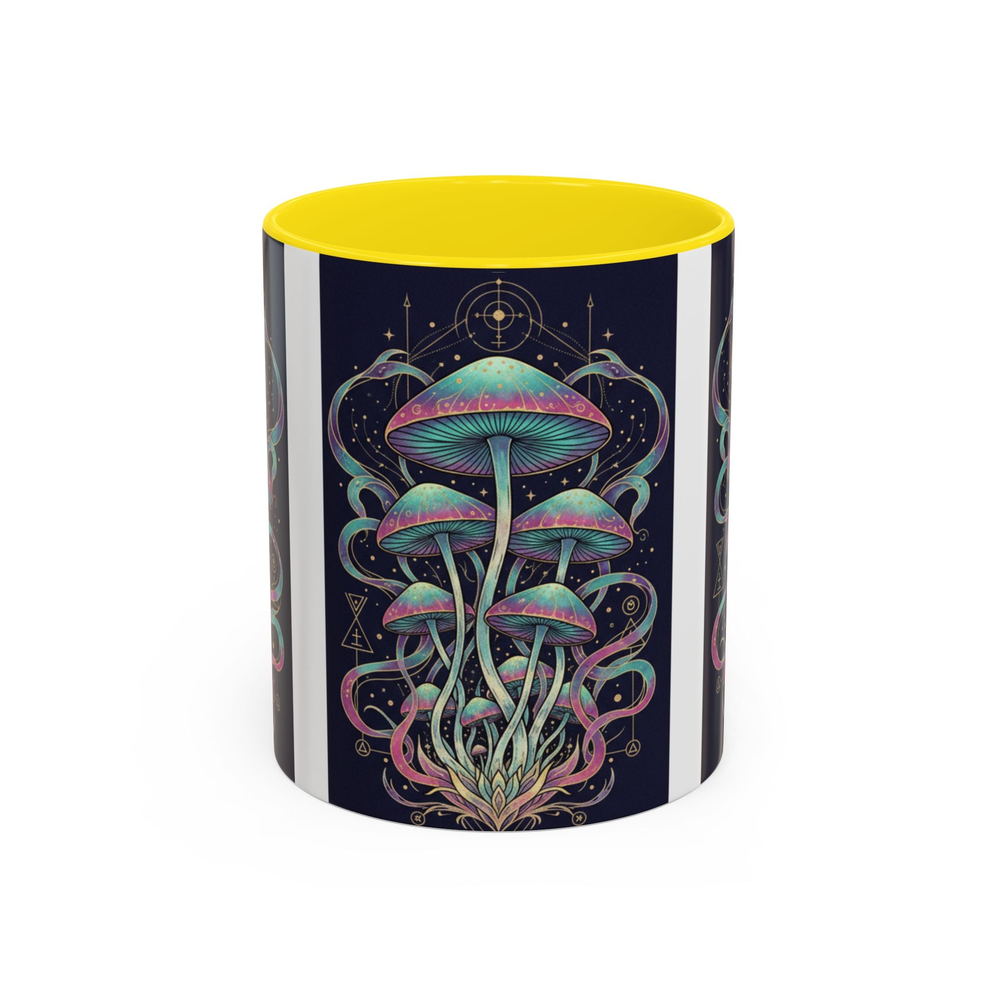 Mystical Mushroom Coffee Mug — Psychedelic Nature Art Accent Mug