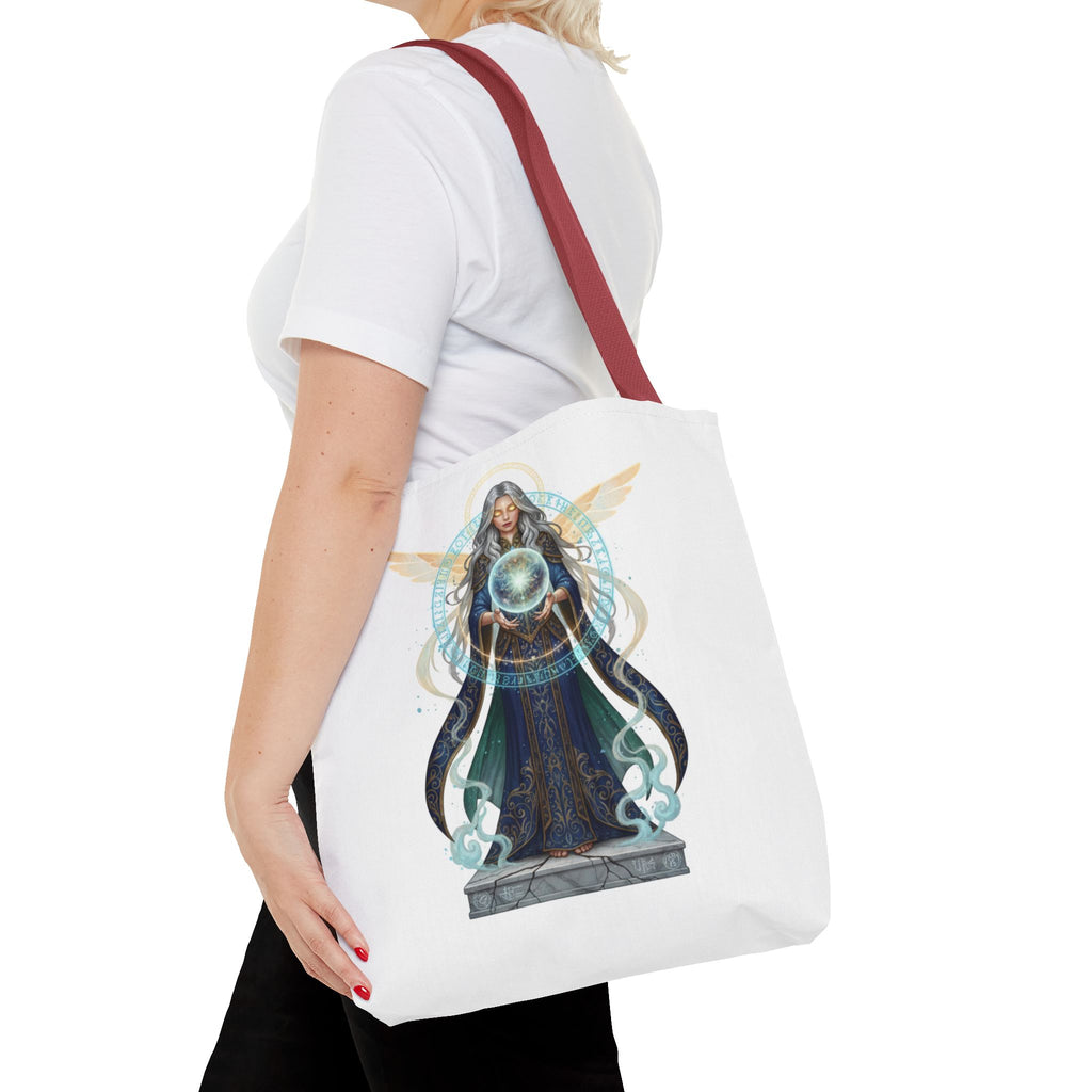 Mystic Oracle Tote Bag — Crystal Ball Seer Illustration