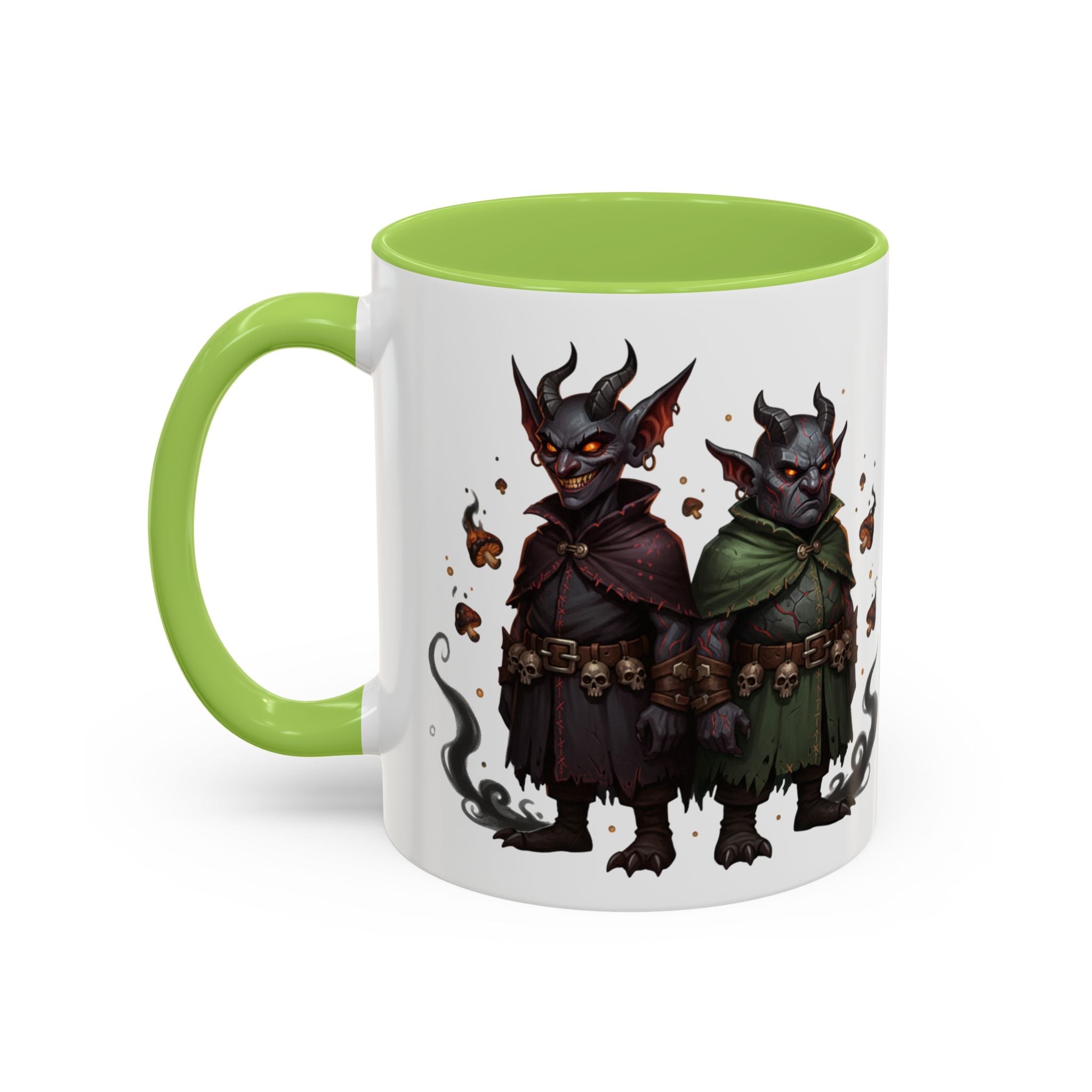Demon Rogue Duo Coffee Mug – Fantasy RPG Goblin Warlock Design (11/15oz)
