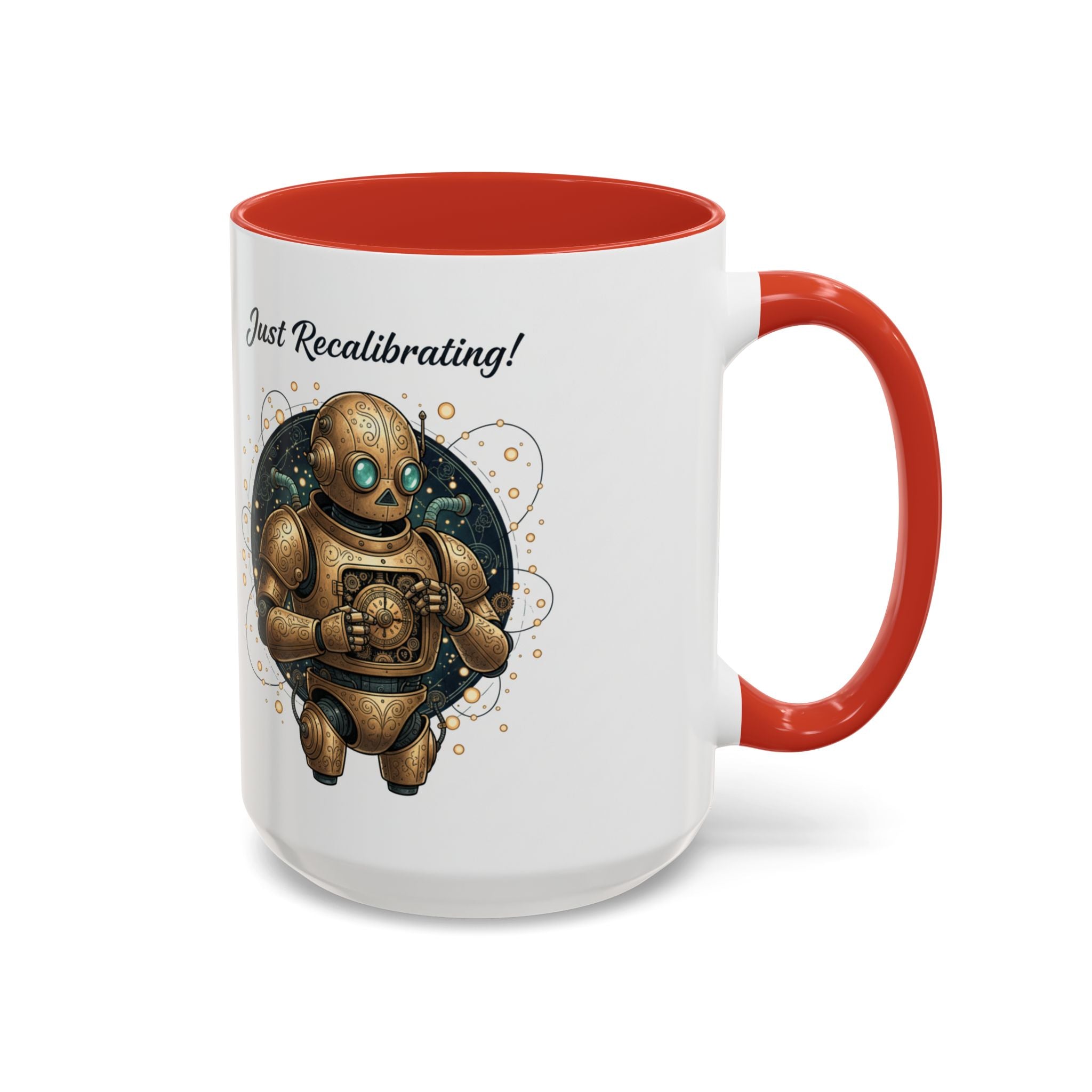 Just Recalibrating Robot Coffee Mug – Cute Steampunk Robot Accent Mug (11/15oz)