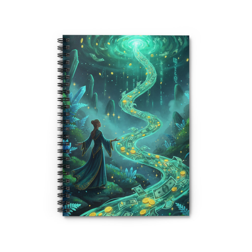 Enchanted Path Spiral Notebook — Fantasy Art Ruled Journal