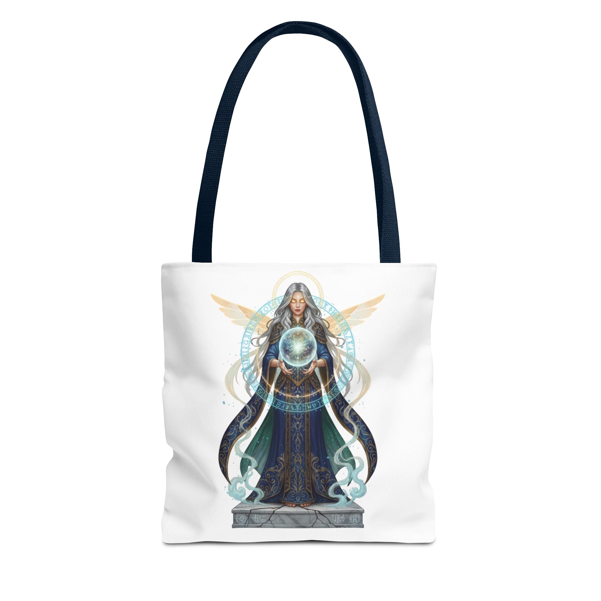 Mystic Oracle Tote Bag — Crystal Ball Seer Illustration