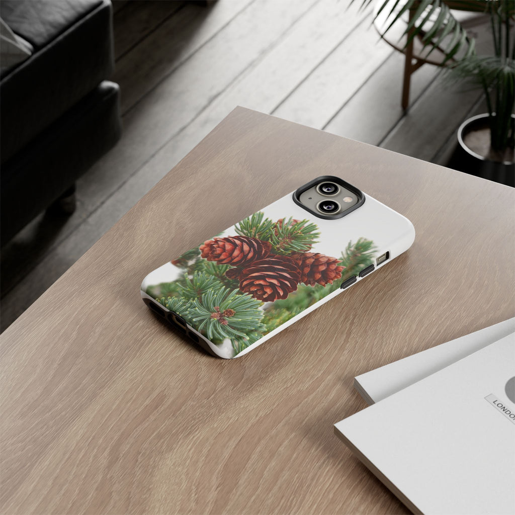 Pinecone Tough Phone Case — Protective Botanical Phone Cover