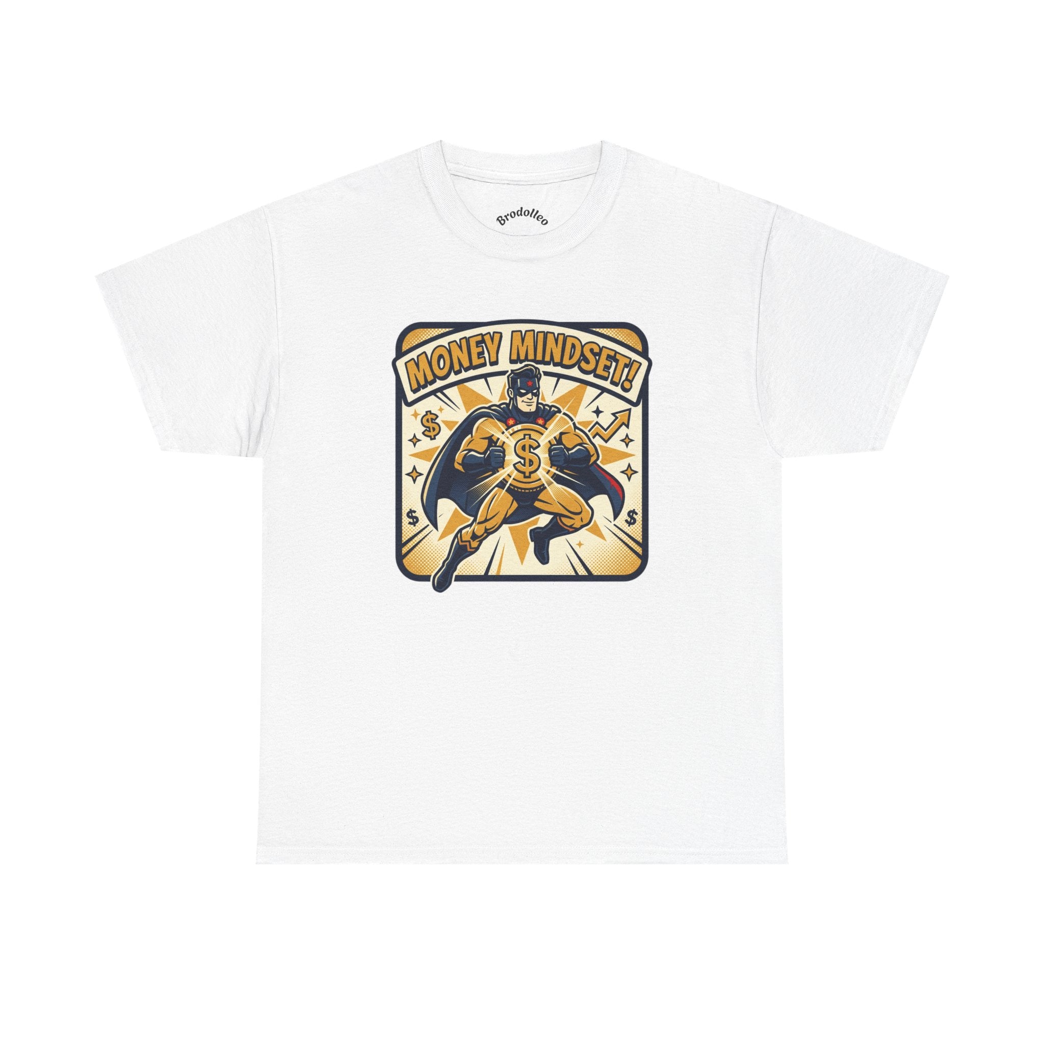 Money Mindset Tee — Retro Superhero Cash Graphic T-Shirt