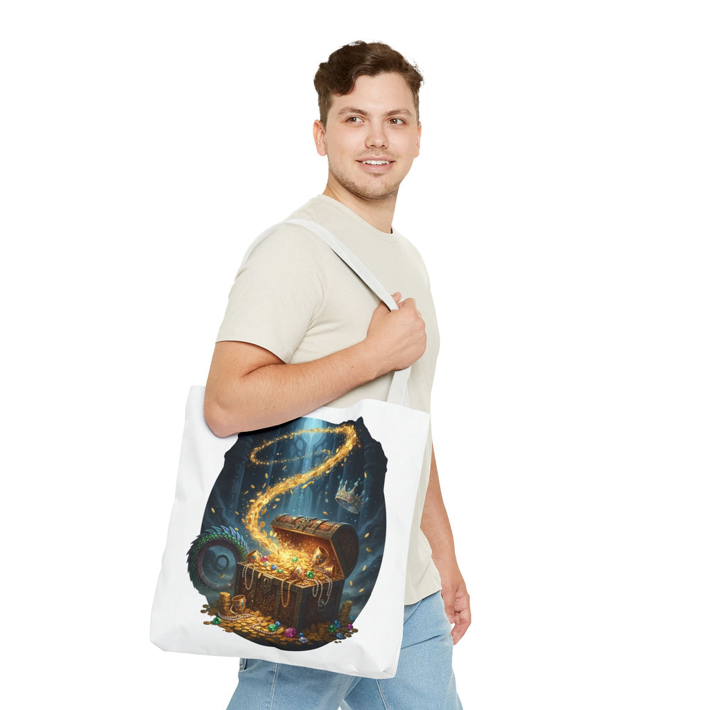 Magic Treasure Chest Tote Bag — Fantasy Pirate Gold Illustration Tote