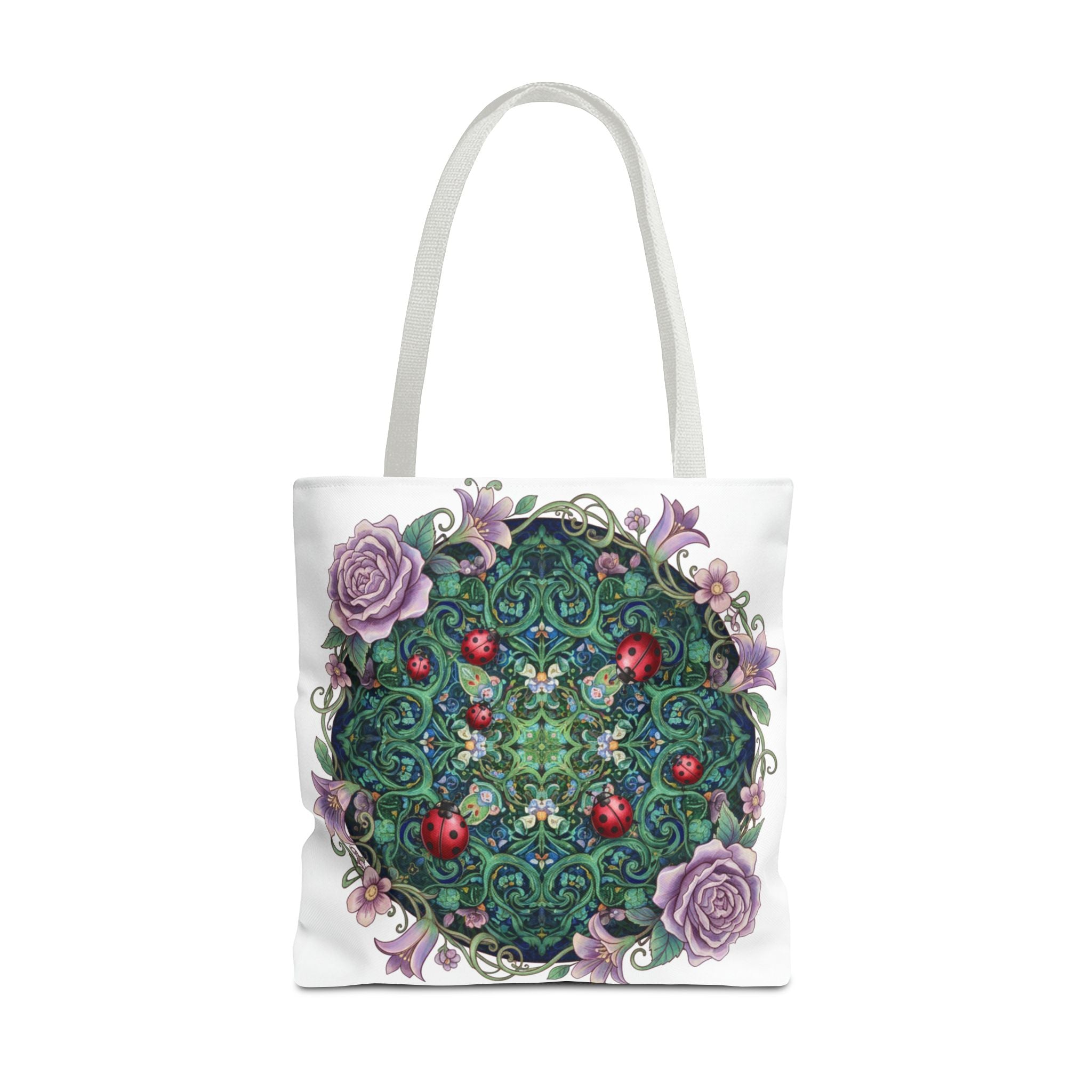 Floral Mandala Tote Bag – Ladybug & Rose Garden AOP Tote