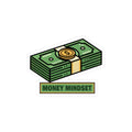 Money Mindset Kiss-Cut Sticker — Cash Stack Laptop Decal