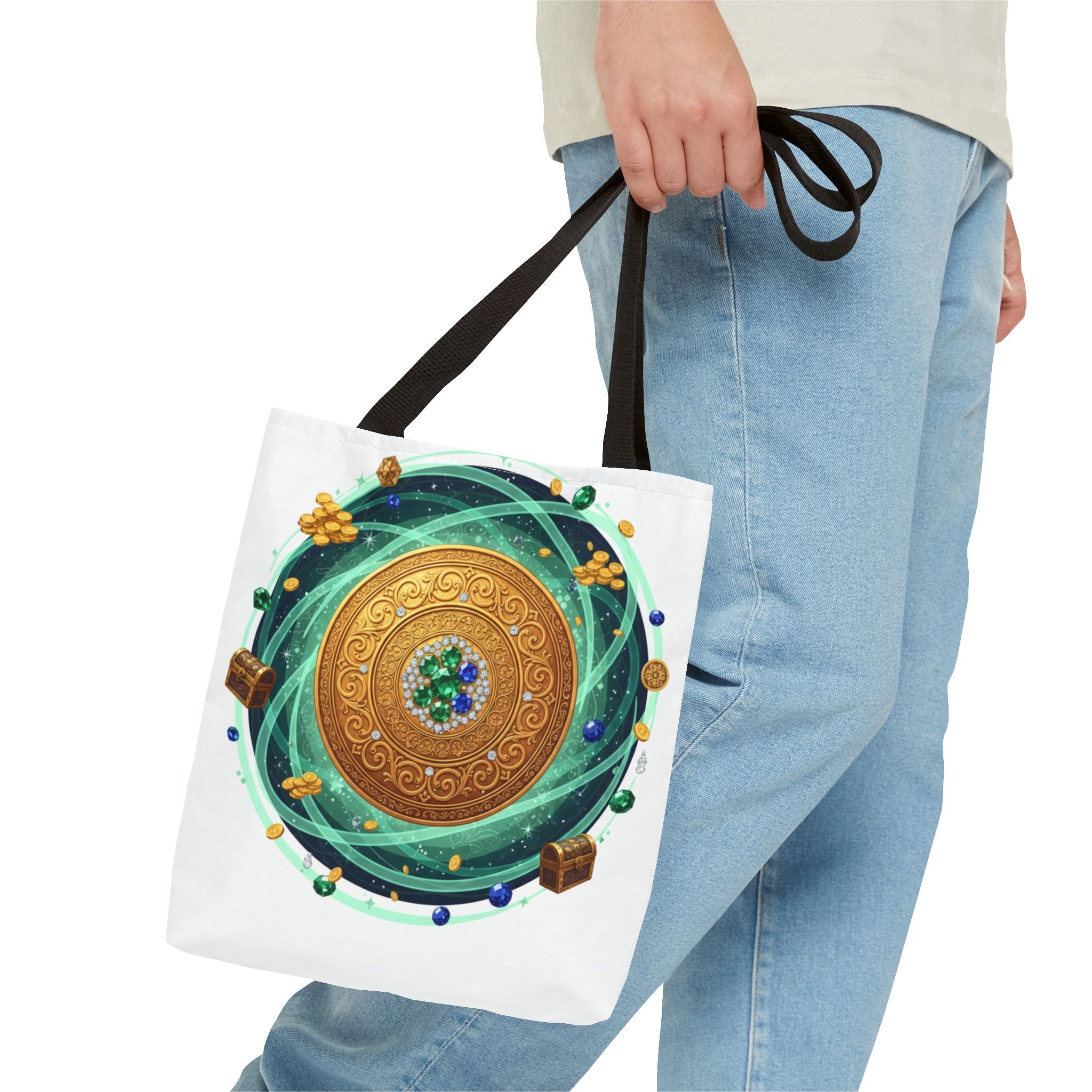 Tote Bag — Celtic Gold Shield Mandala Print Tote