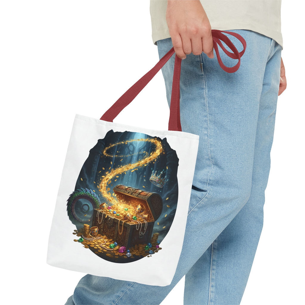 Magic Treasure Chest Tote Bag — Fantasy Pirate Gold Illustration Tote