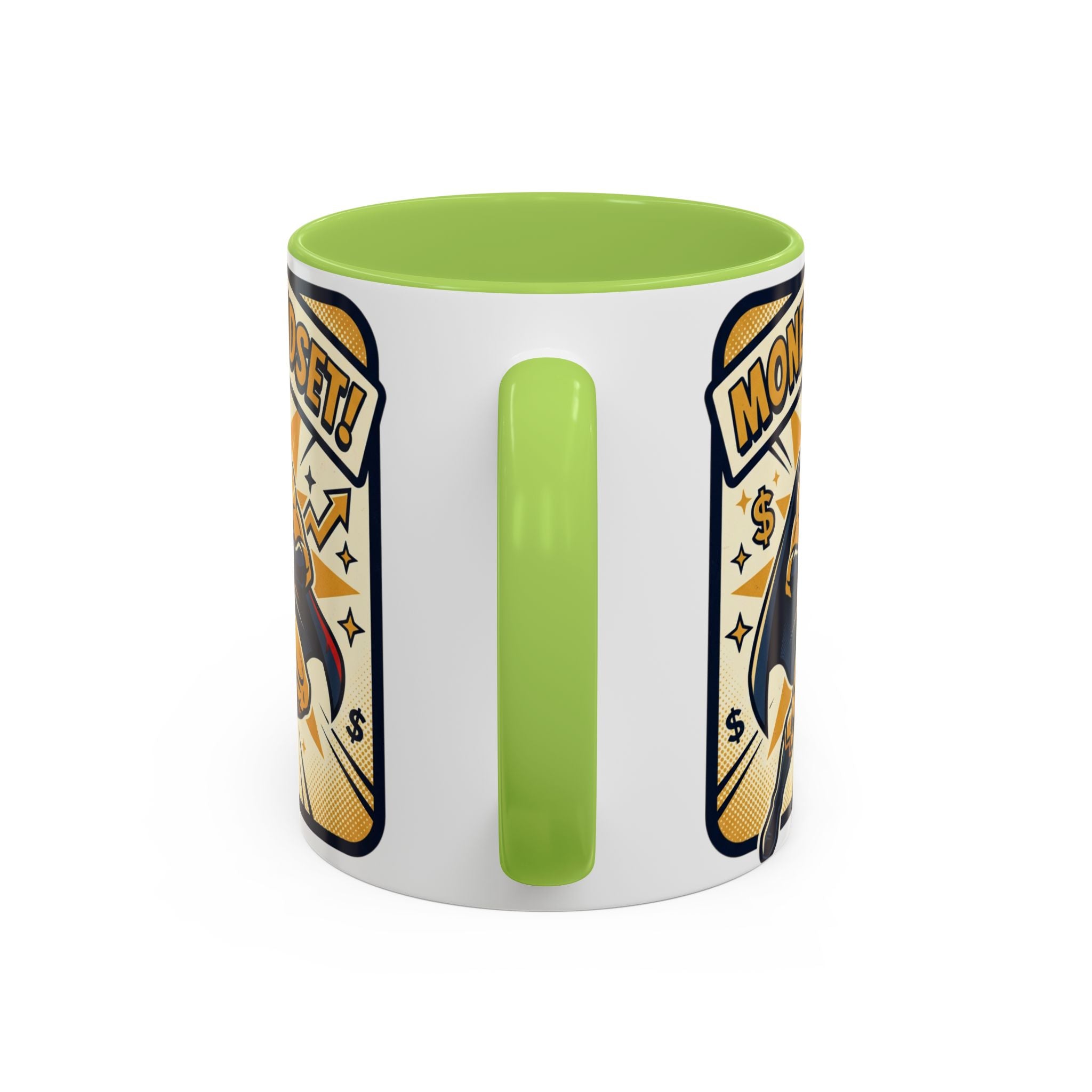 Money Mindset Coffee Mug — Motivational Superhero Design (11/15 oz)