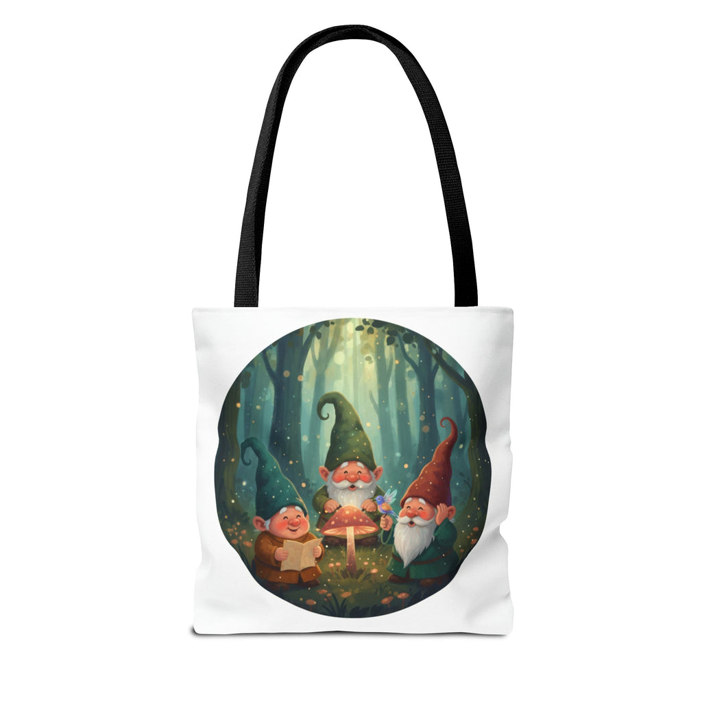 Gnome Forest Tote Bag — Magical Woodland Gnomes All-Over Print