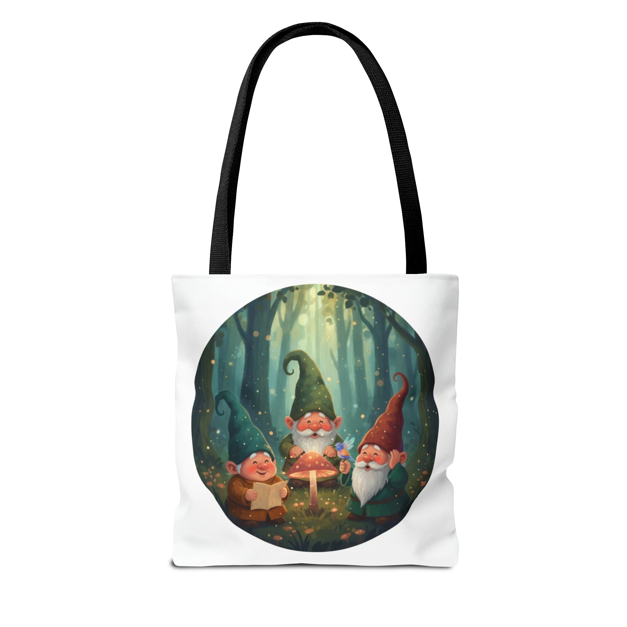 Gnome Forest Tote Bag — Magical Woodland Gnomes All-Over Print