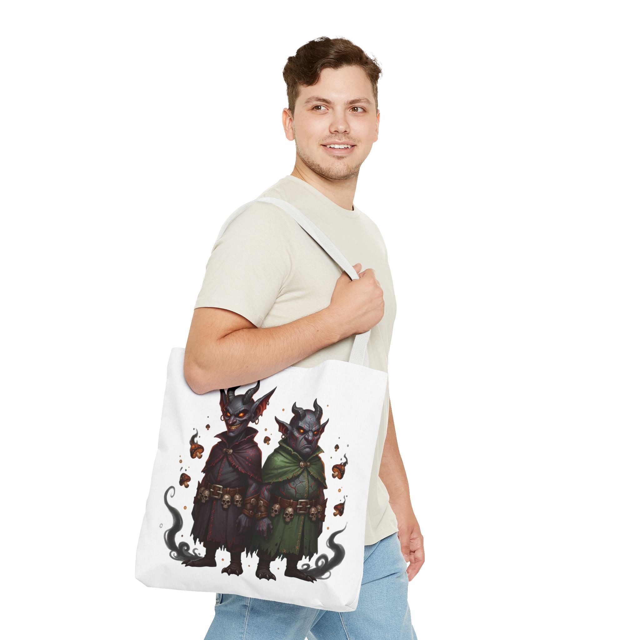 Tote Bag — Cute Dark Demon Duo Illustration Tote