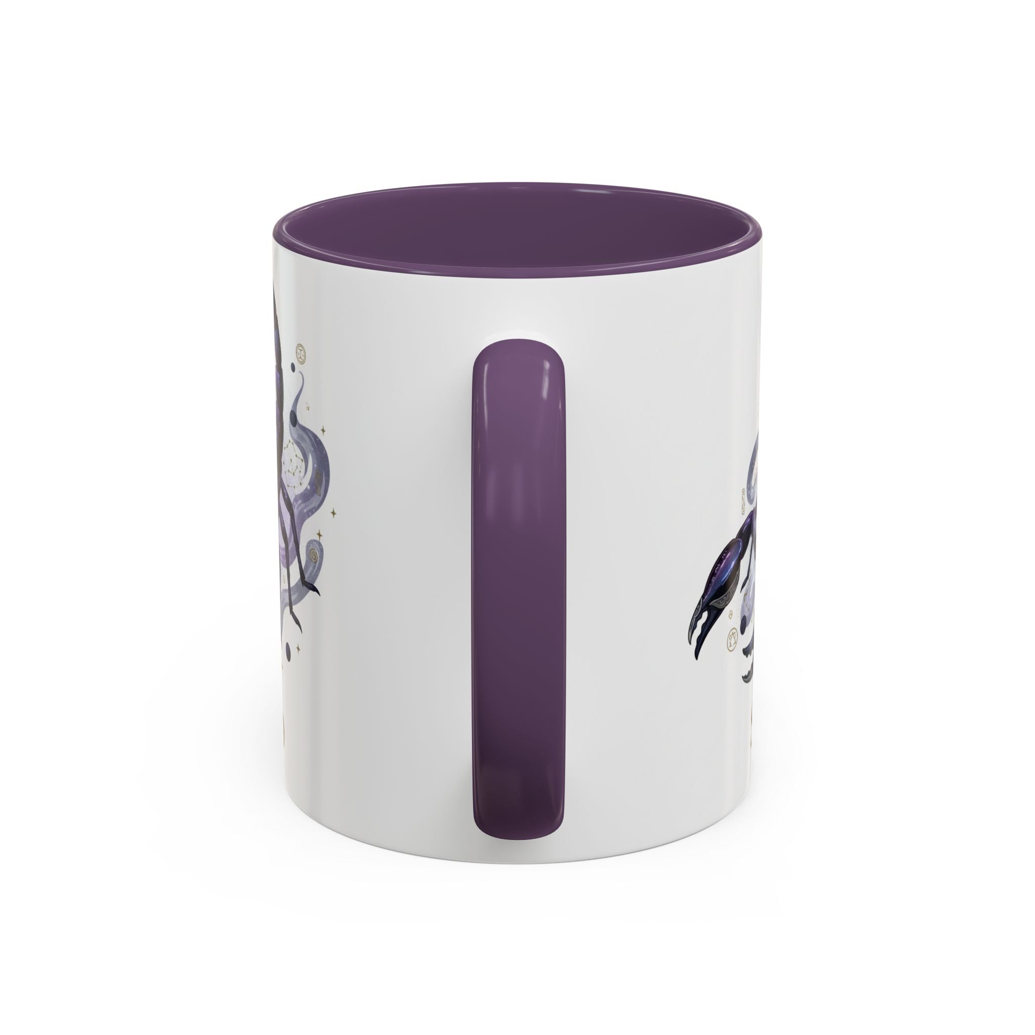 Scorpio Zodiac Coffee Mug — Purple Scorpion Accent Mug (11/15oz)