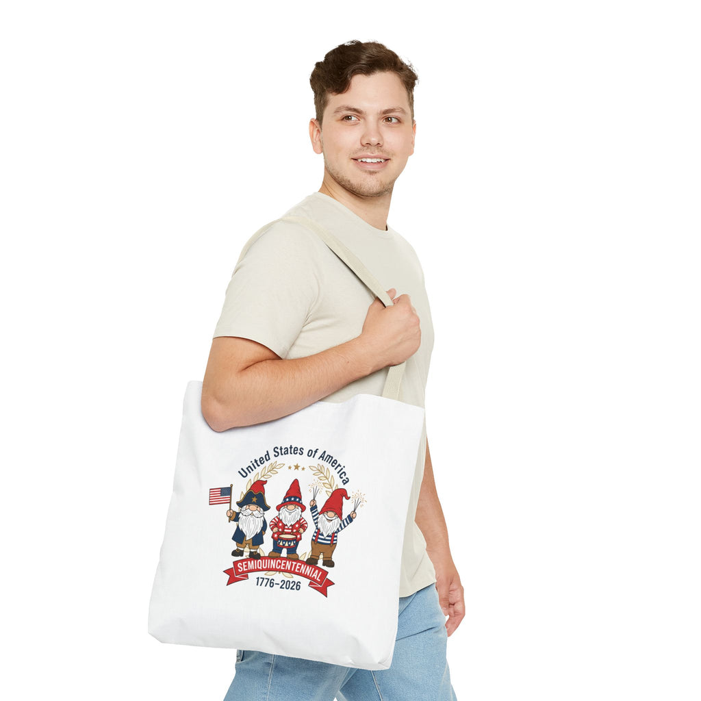 Tote Bag — USA 250th Semiquincentennial 1776–2026 Patriotic Gnome Tote