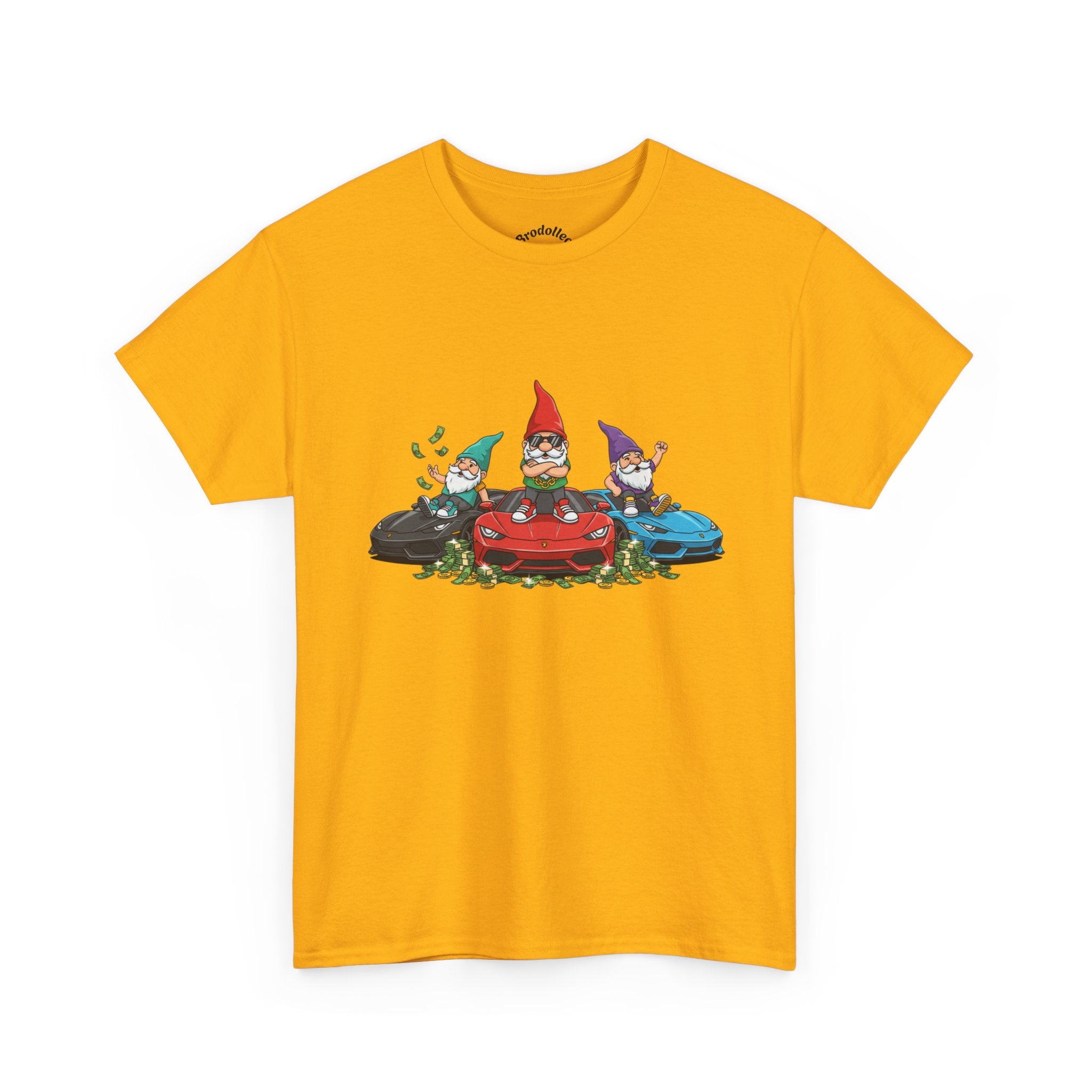 Gnome Race Car Tee — Cute Gnome Driving Cars Graphic T-Shirt