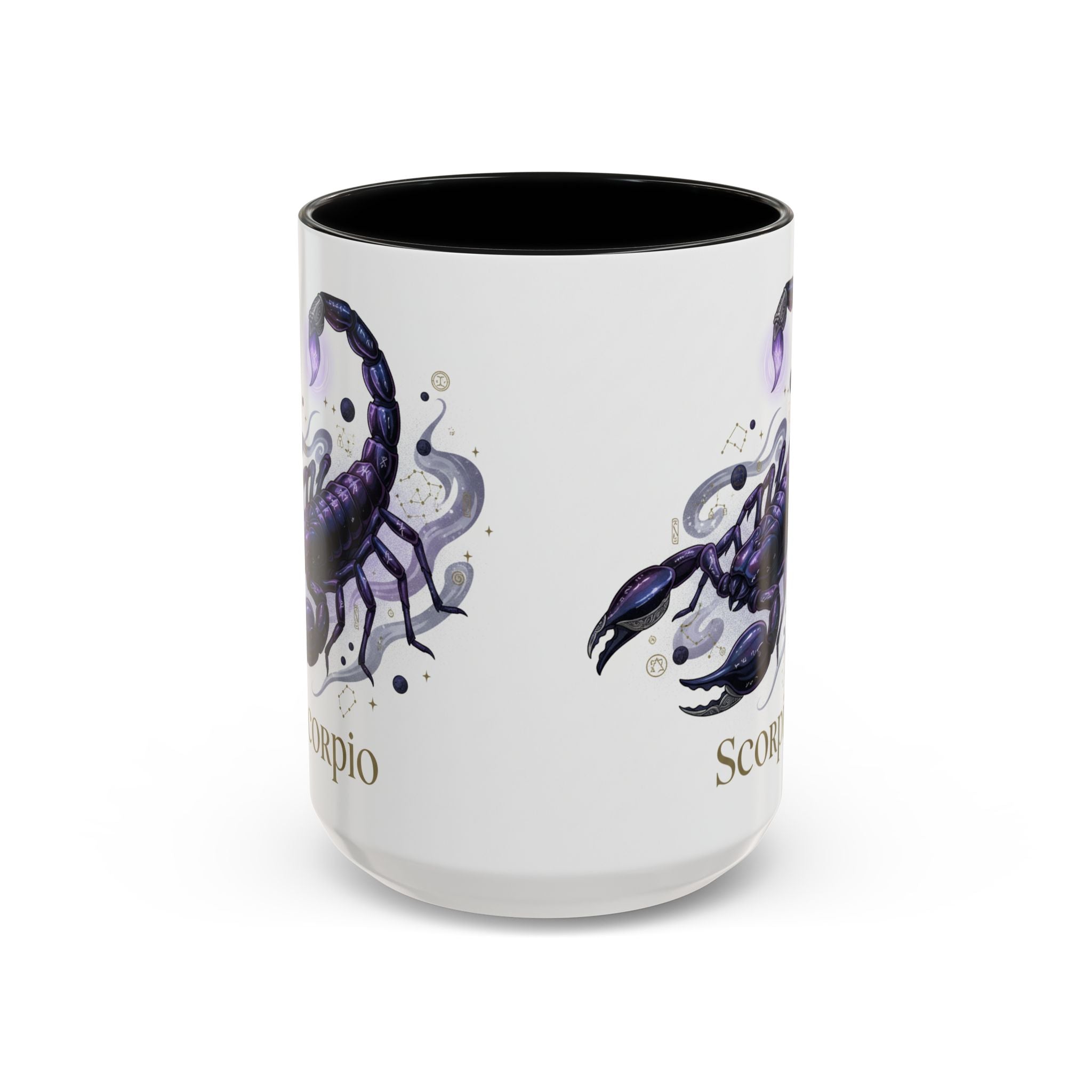 Scorpio Zodiac Coffee Mug — Purple Scorpion Accent Mug (11/15oz)