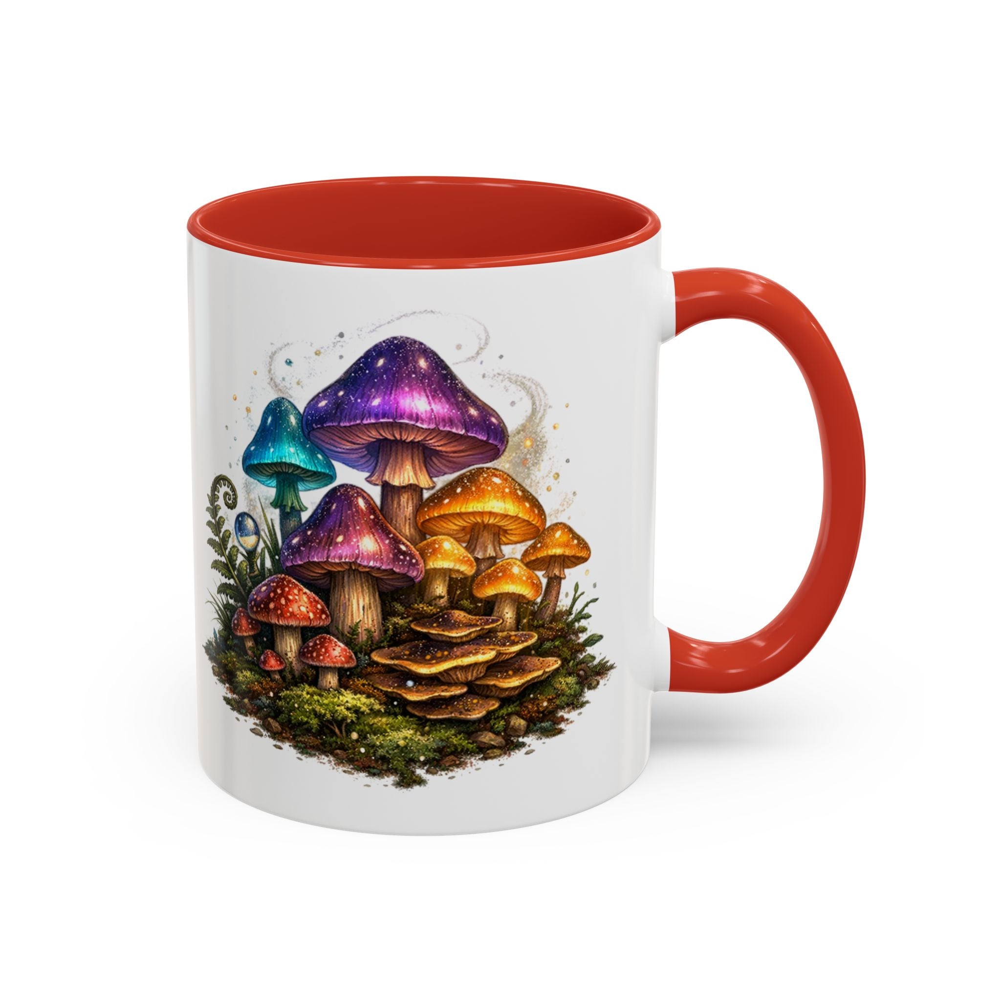 Colorful Fantasy Mushroom Coffee Mug — Accent Ceramic 11/15oz