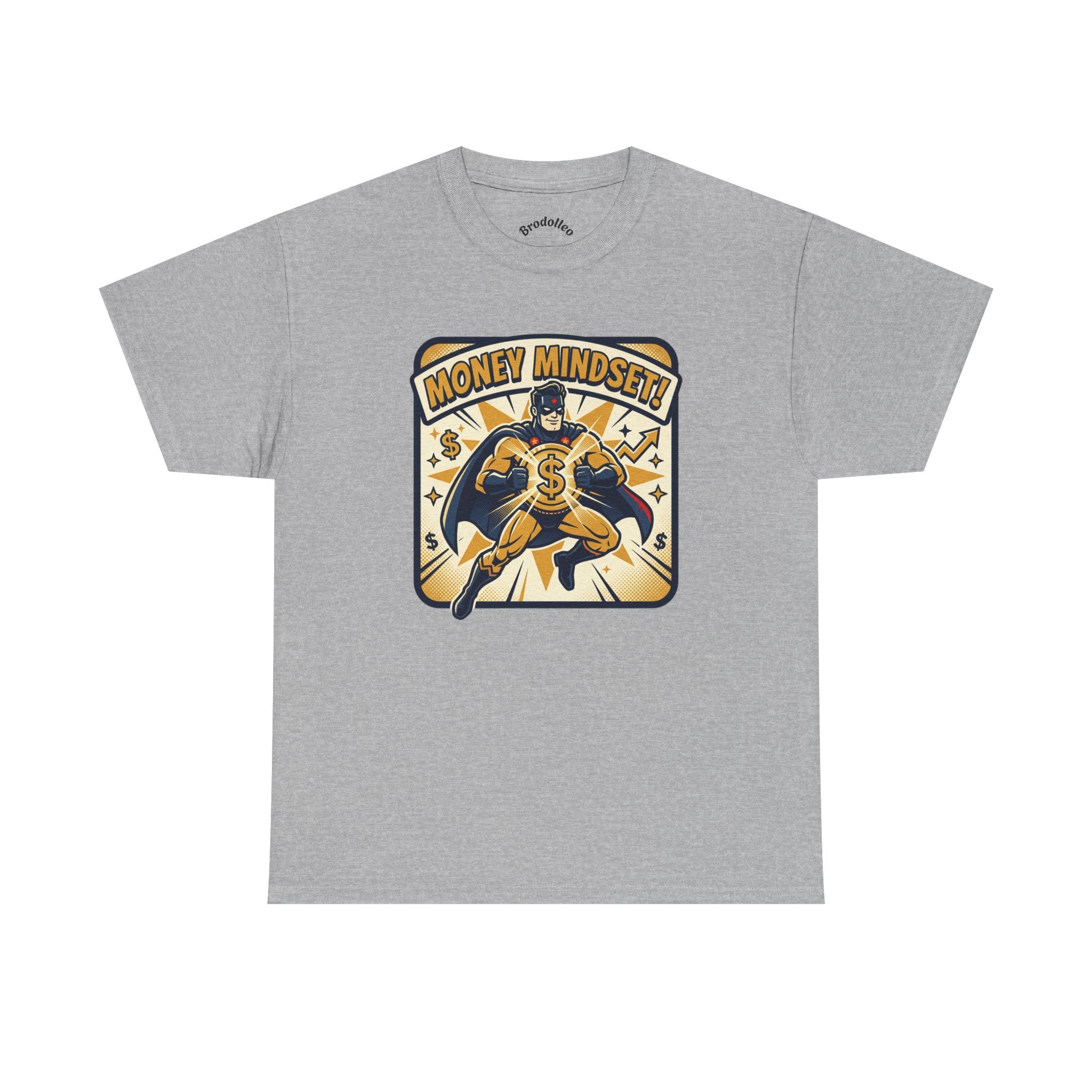 Money Mindset Tee — Retro Superhero Cash Graphic T-Shirt