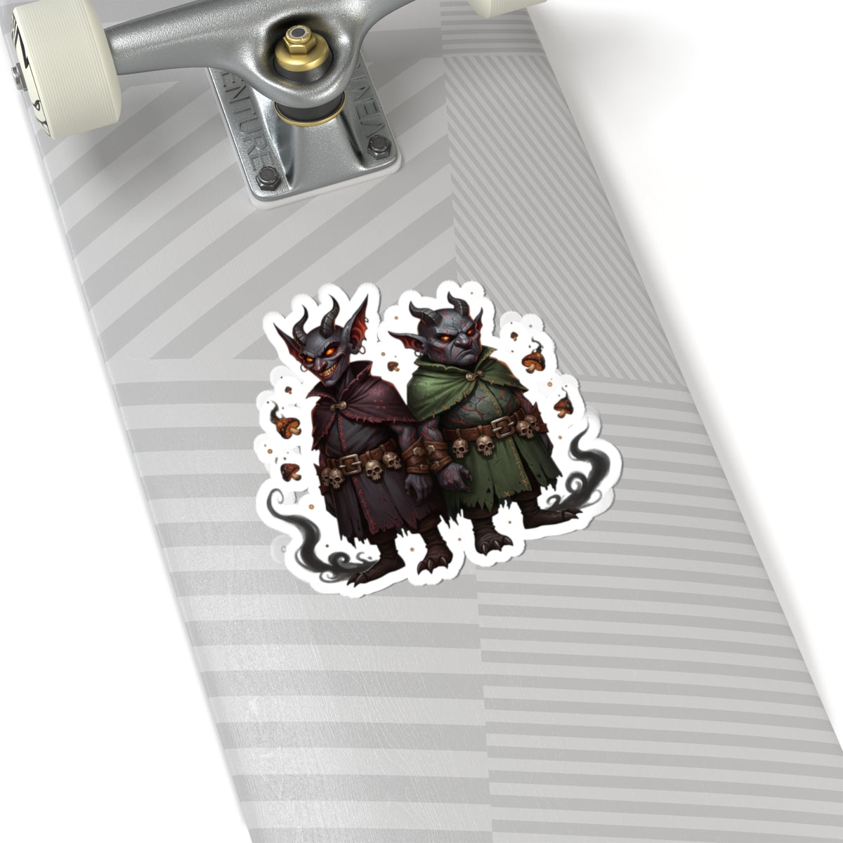 Goblin Twins Fantasy Sticker — Dark Cute RPG Character Kiss-Cut Decal