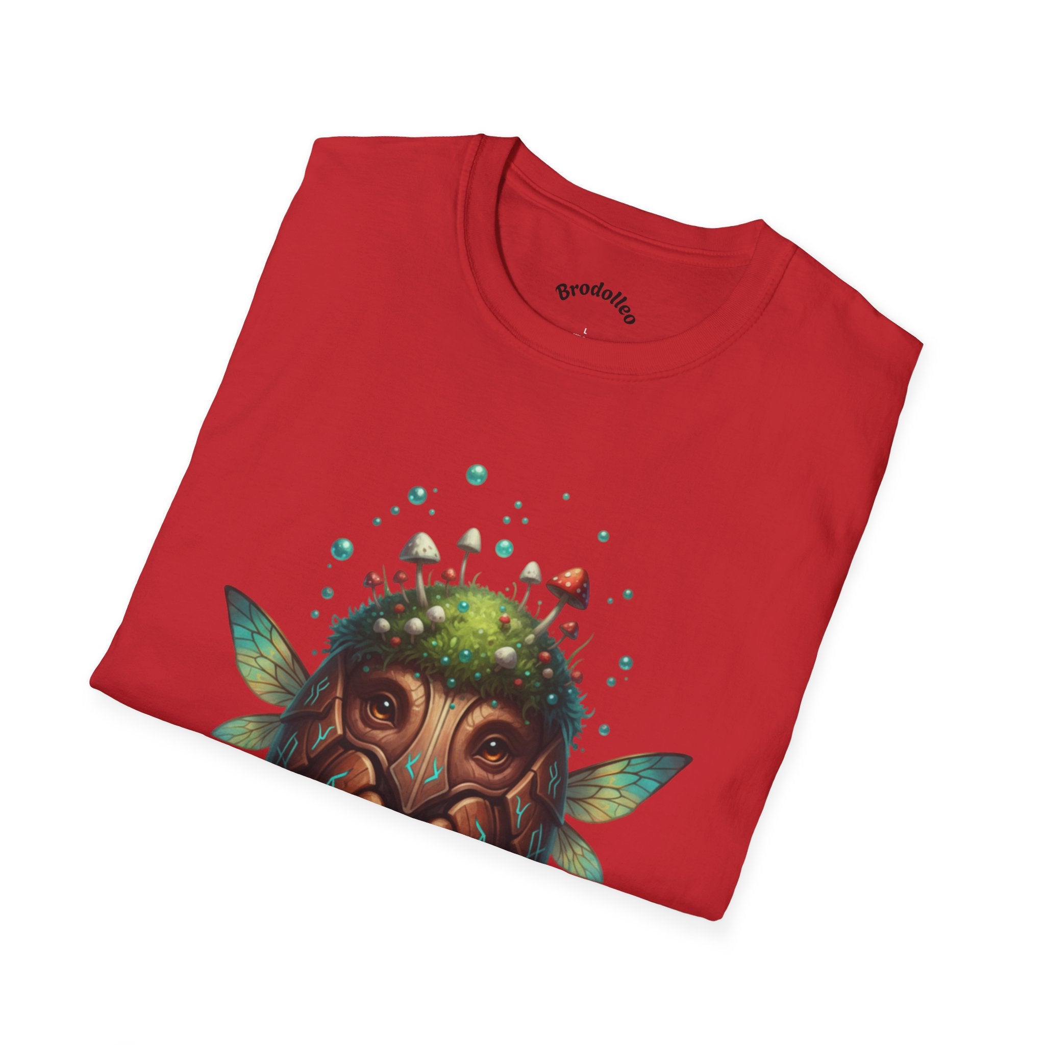 Fantasy Forest Mask T-Shirt — Woodland Creature Tee with Mushroom Crown