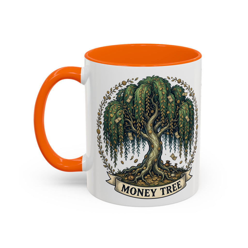 Money Tree Accent Coffee Mug — Inspirational 11/15oz Ceramic Mug with "Money Tree" Design