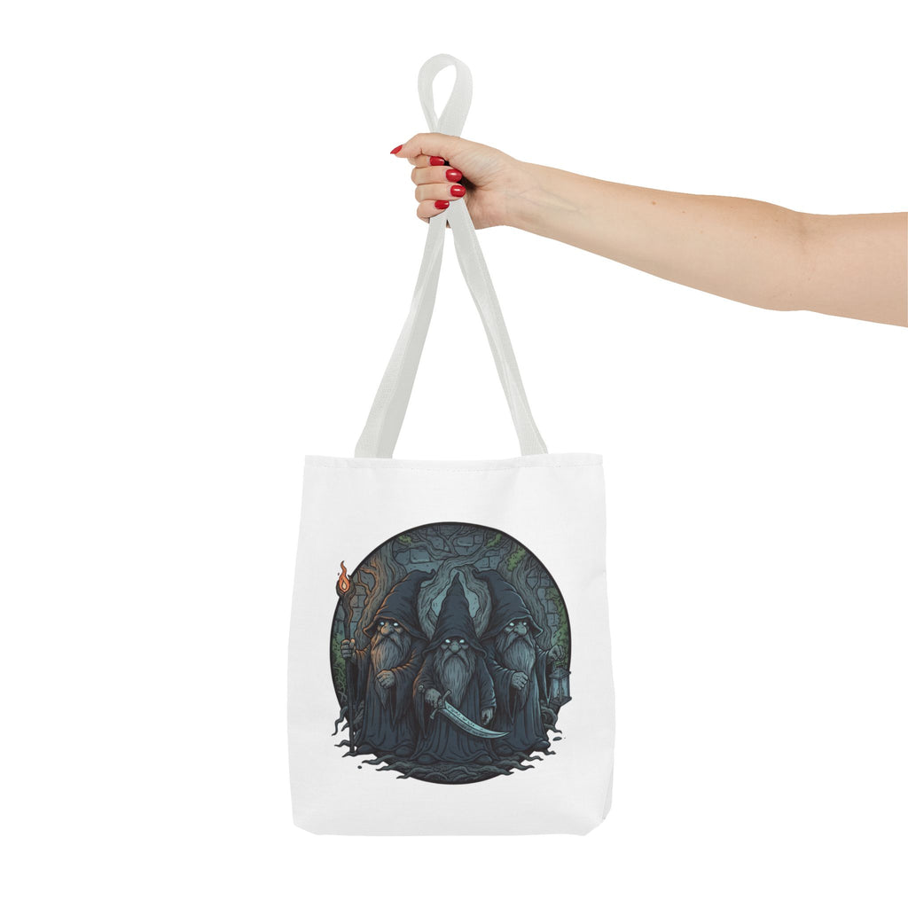 Mystic Grove Wizards Tote Bag — Fantasy Circle Art All-Over Print