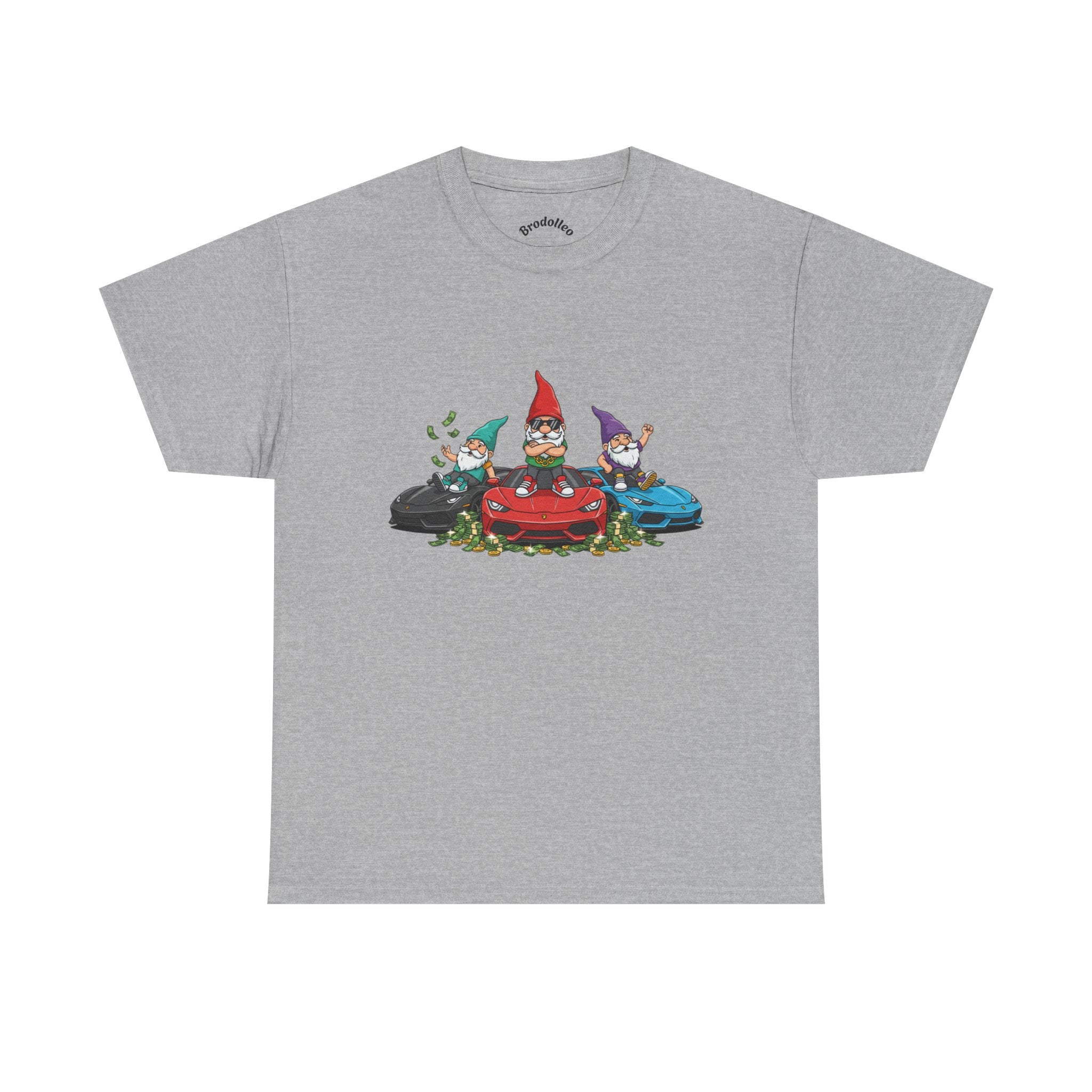 Gnome Race Car Tee — Cute Gnome Driving Cars Graphic T-Shirt
