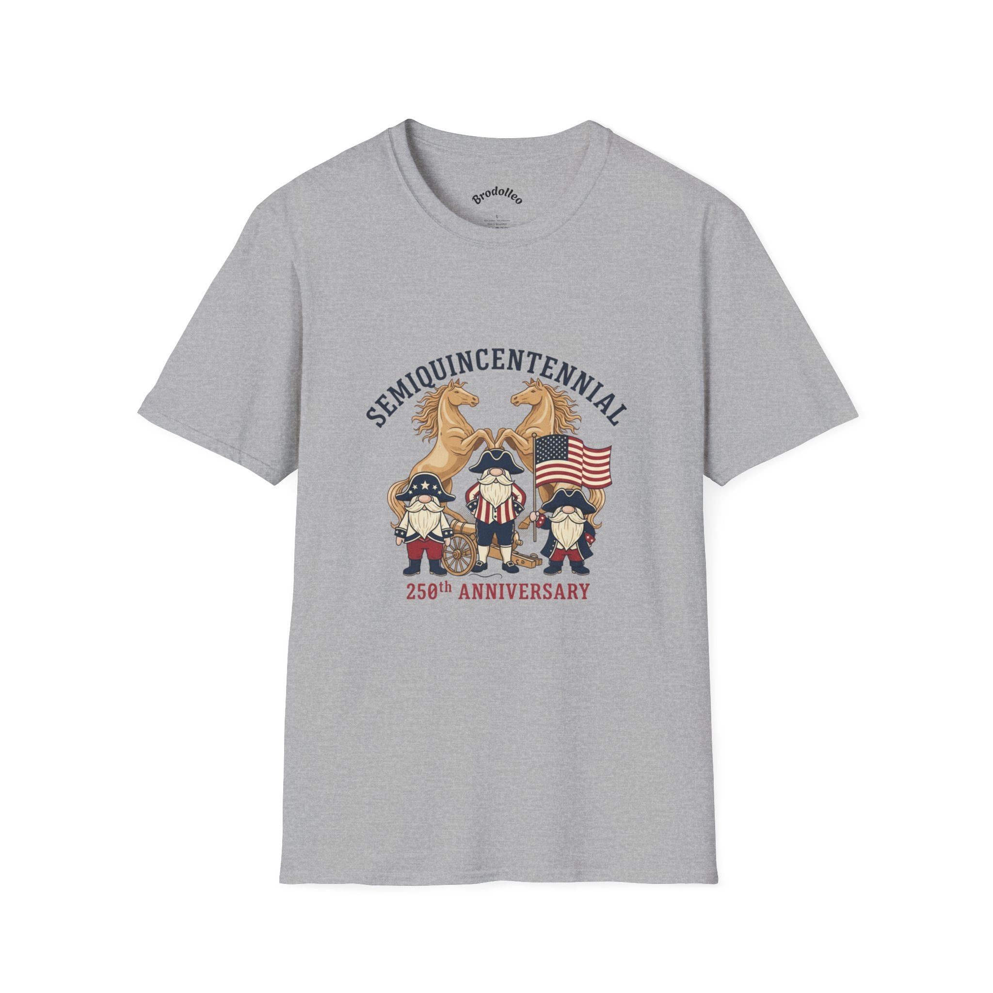 Semiquincentennial 250th Anniversary Patriotic T-Shirt — American Flag & Eagle Design