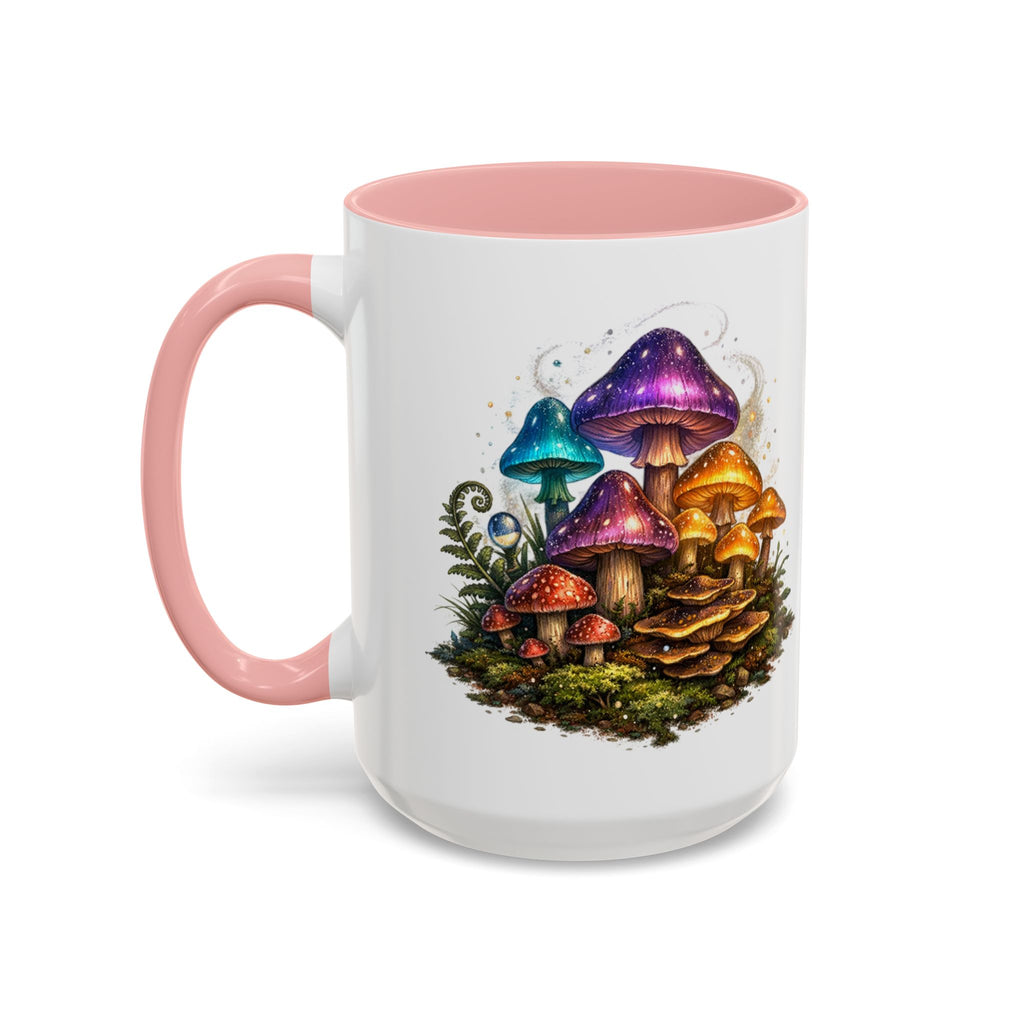 Colorful Fantasy Mushroom Coffee Mug — Accent Ceramic 11/15oz