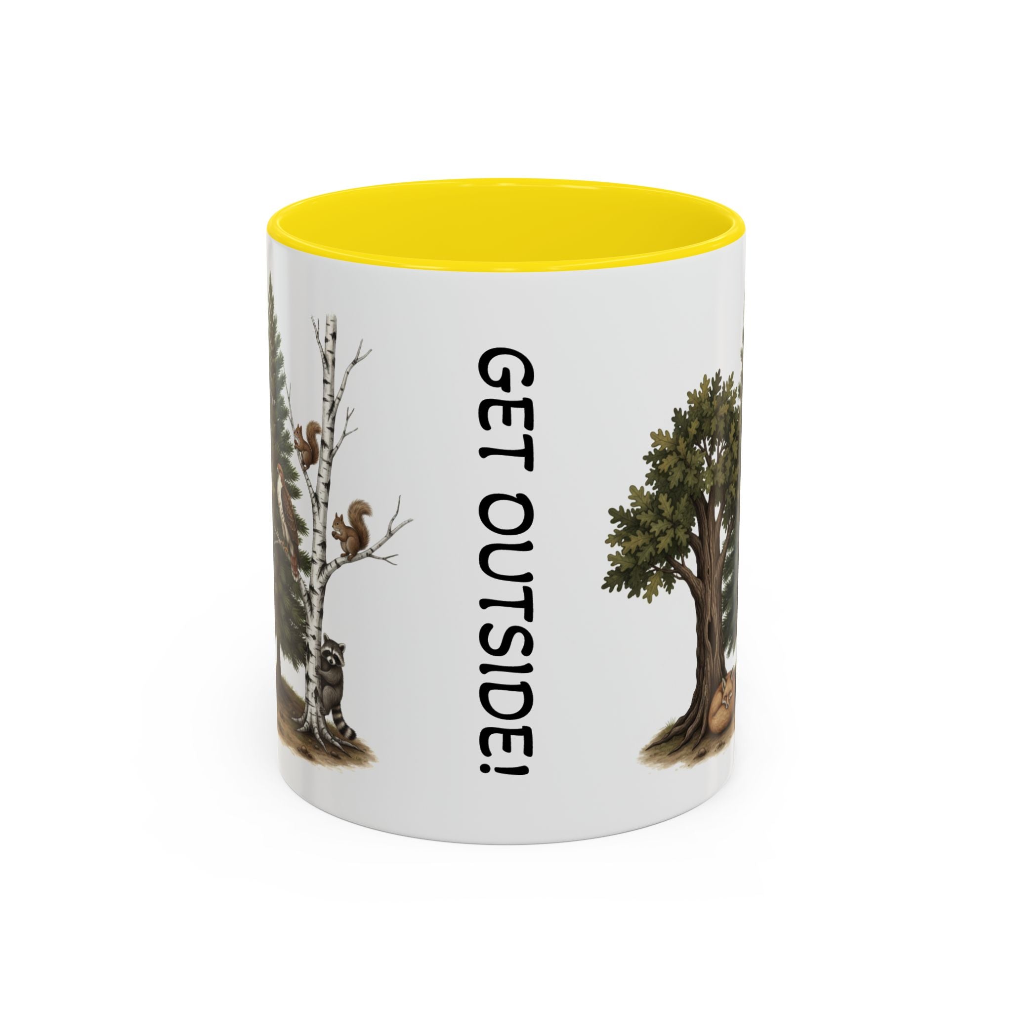 Get Outside! Nature Coffee Mug — Woodland Animals Accent Mug