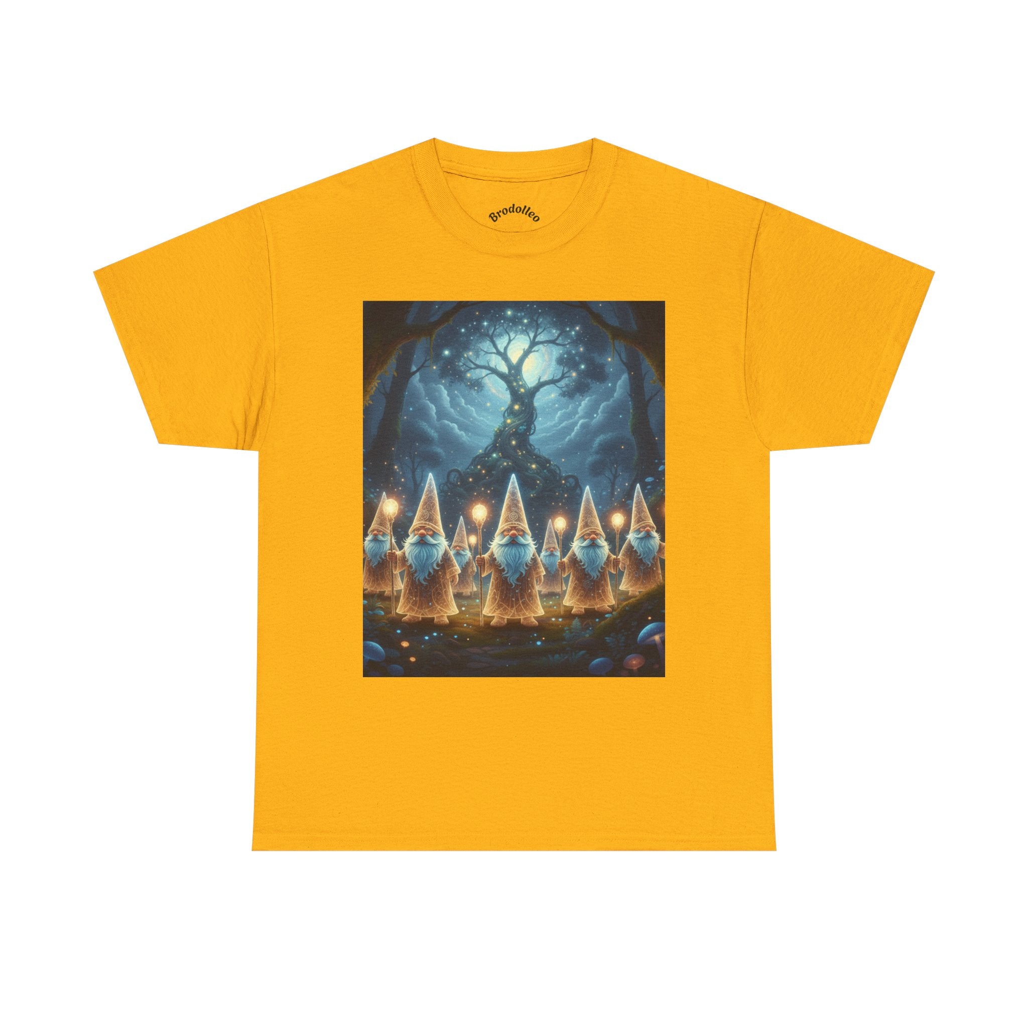 Gnome Lanterns Tee — Whimsical Forest Gnomes Nightlight T-Shirt