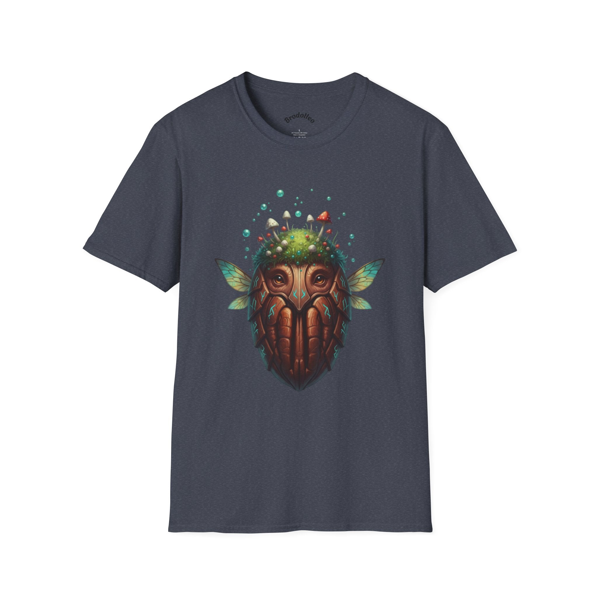 Fantasy Forest Mask T-Shirt — Woodland Creature Tee with Mushroom Crown