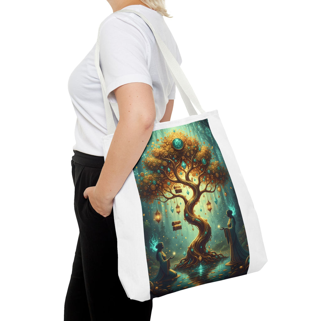 Enchanted Tree Tote Bag — Magical Night Forest Art AOP
