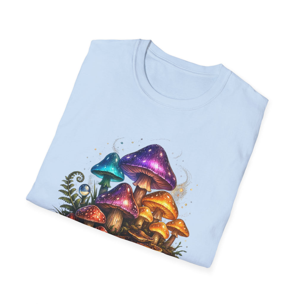 Mushroom Grove Graphic T-Shirt — Colorful Fantasy Fungi Design