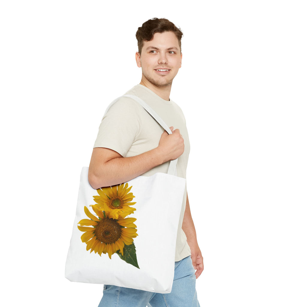Sunflower Tote Bag — Bright Floral All-Over Print Shopping Tote