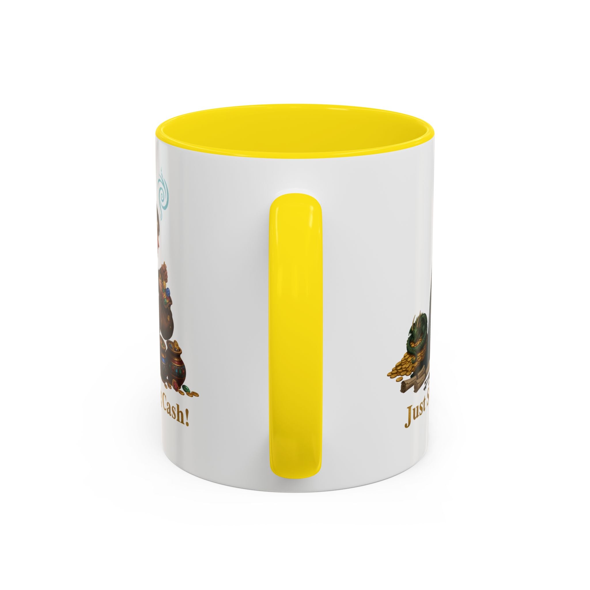 Accent Coffee Mug — "Just Stashing Cash!" Fantasy Gnome Money Mug (11/15oz)
