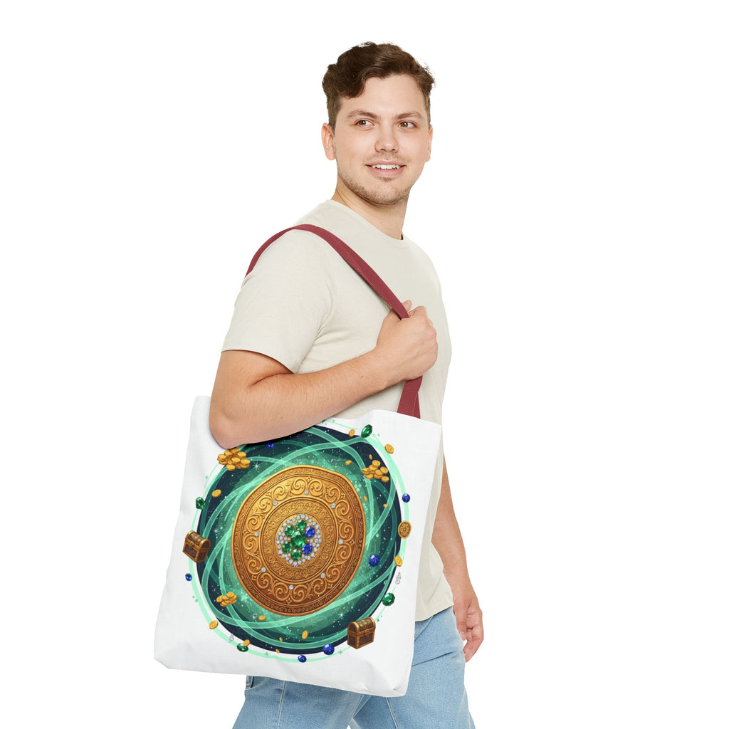 Tote Bag — Celtic Gold Shield Mandala Print Tote