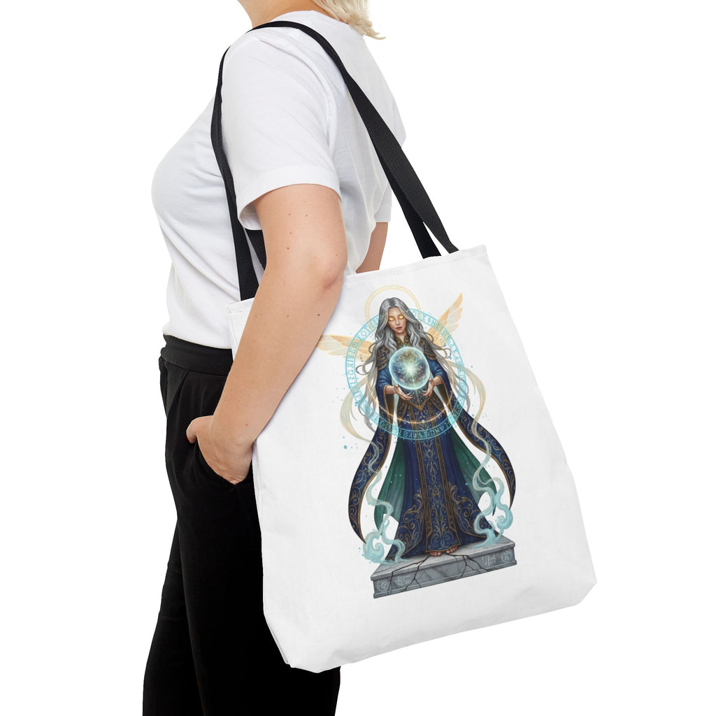 Mystic Oracle Tote Bag — Crystal Ball Seer Illustration