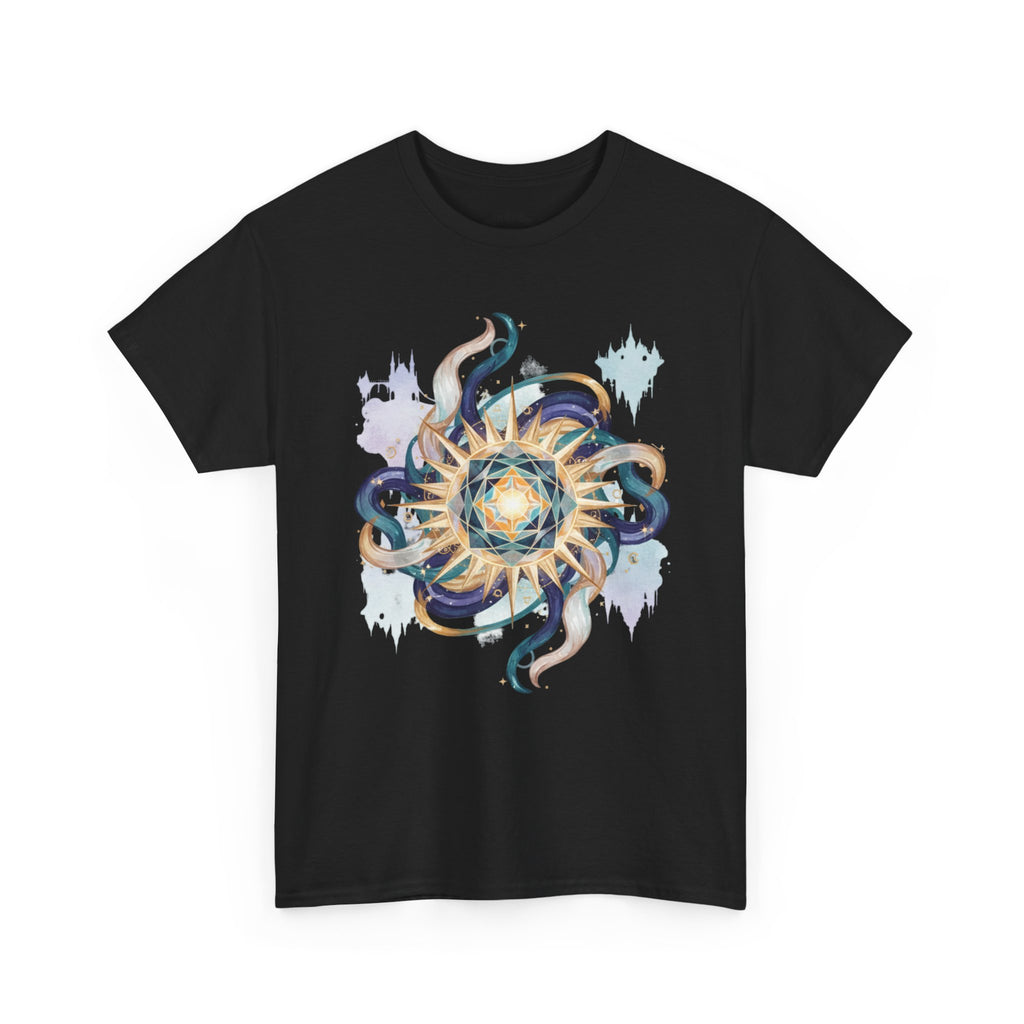 Sunburst Octopus Graphic Tee — Nautical Mystic Sea Creature T-Shirt