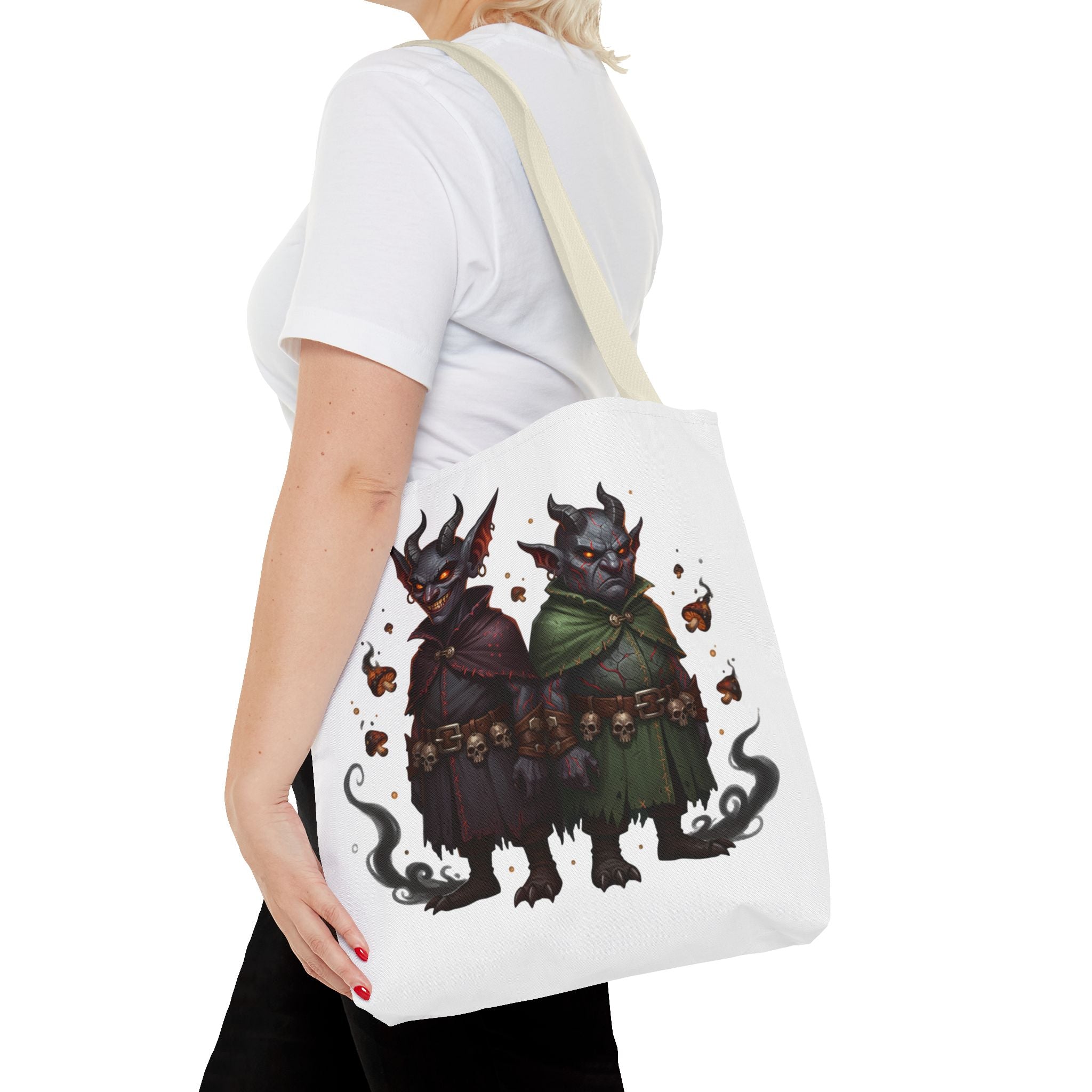 Tote Bag — Cute Dark Demon Duo Illustration Tote