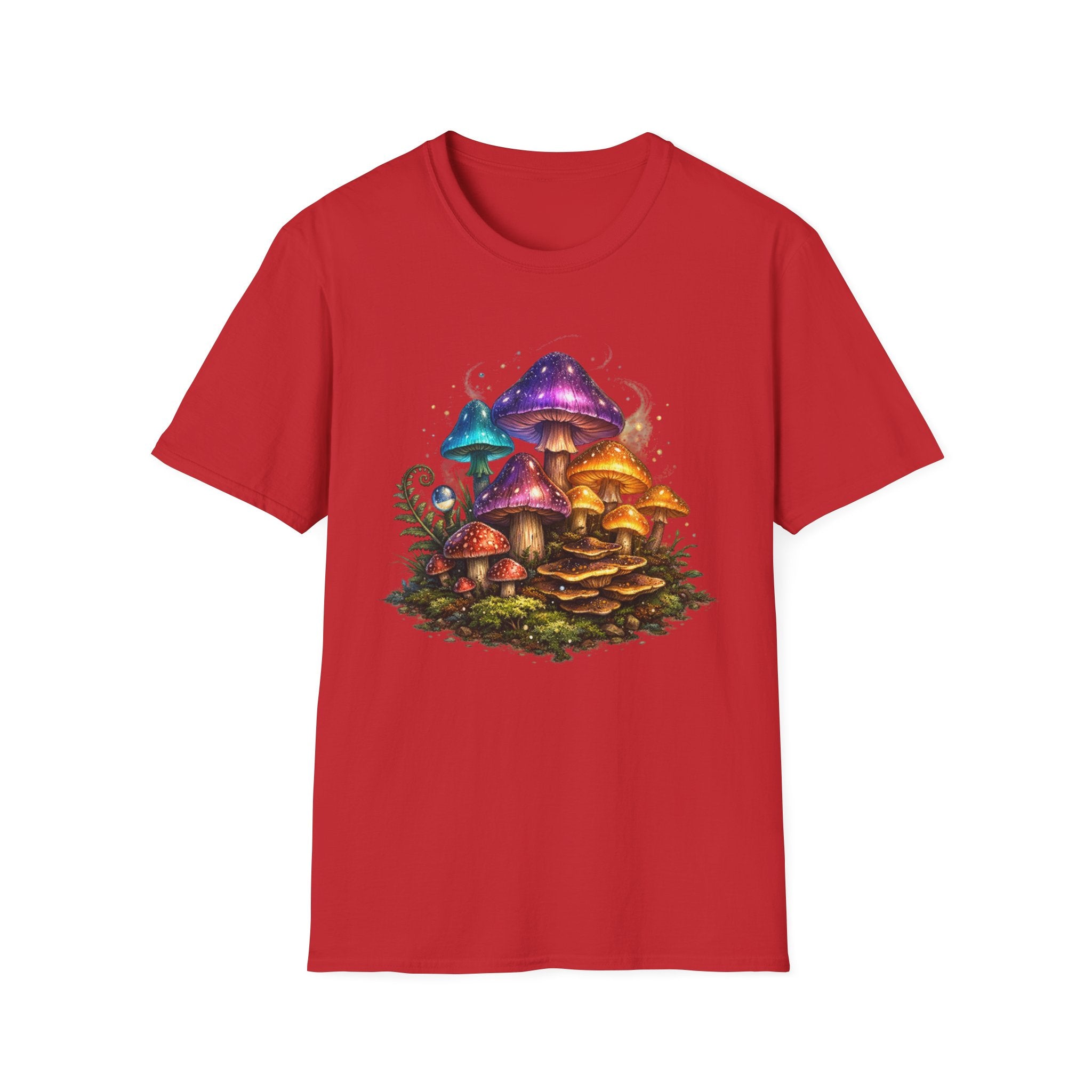 Mushroom Grove Graphic T-Shirt — Colorful Fantasy Fungi Design