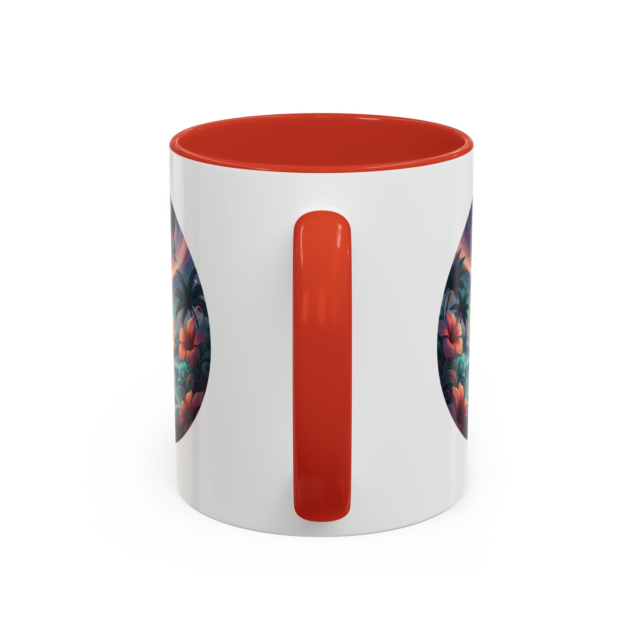 Tropical Sunset Coffee Mug — Romantic Beach Couple Accent Mug (11/15 oz)