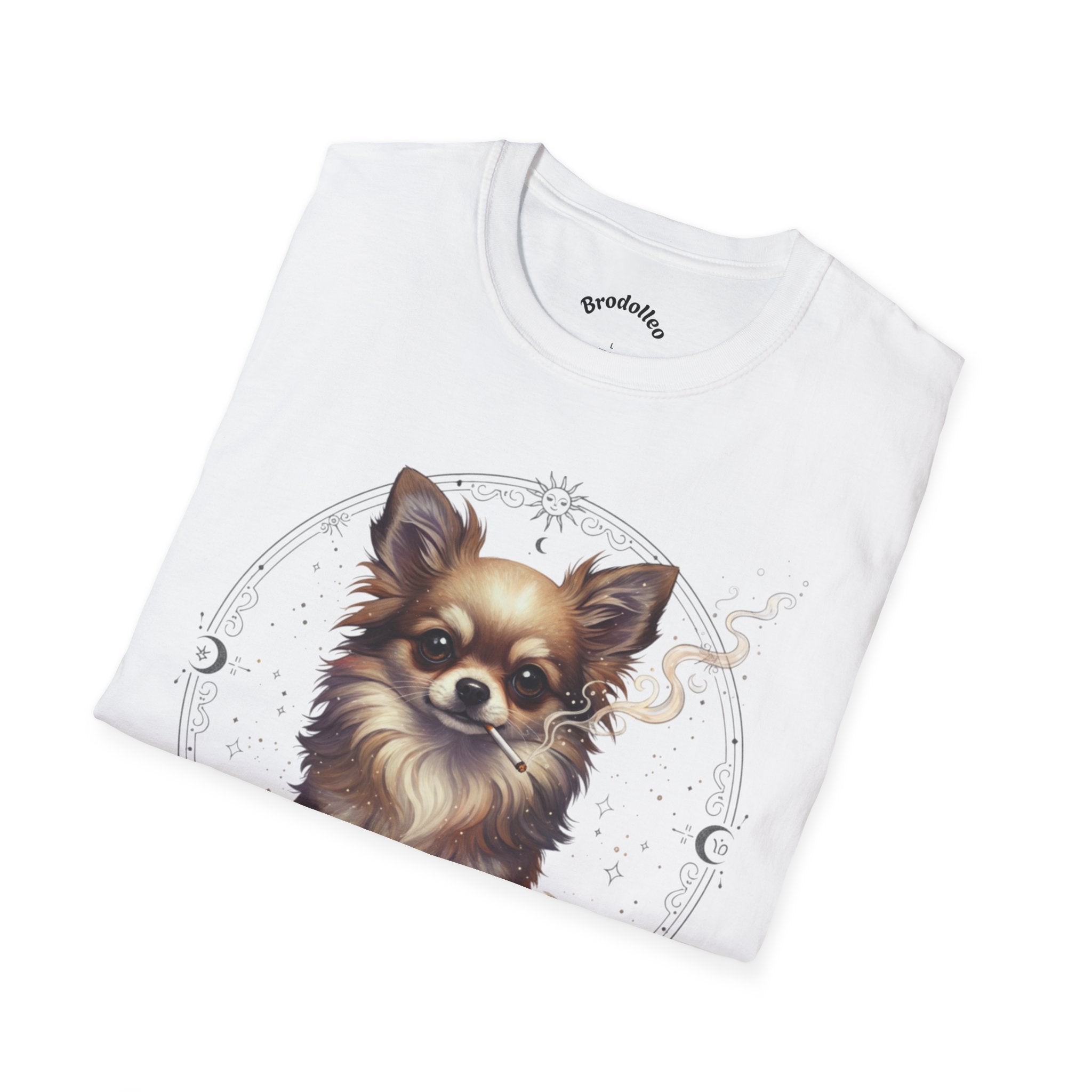 Chihuahua Portrait T-Shirt — Cute Long-Haired Dog Graphic Tee