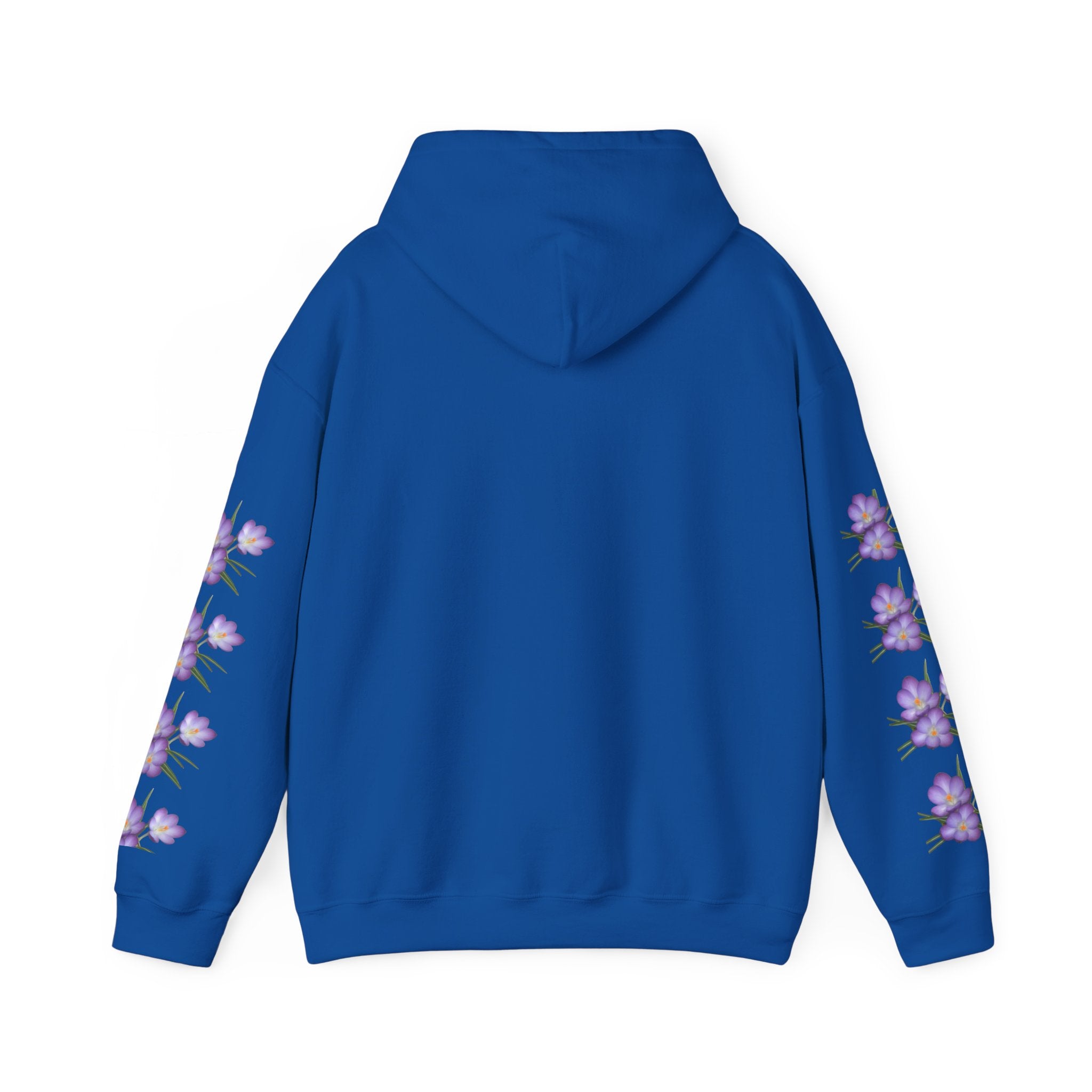 Purple Crocus Floral Hoodie — Spring Flower Graphic Sweatshirt