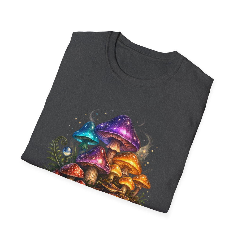 Mushroom Grove Graphic T-Shirt — Colorful Fantasy Fungi Design